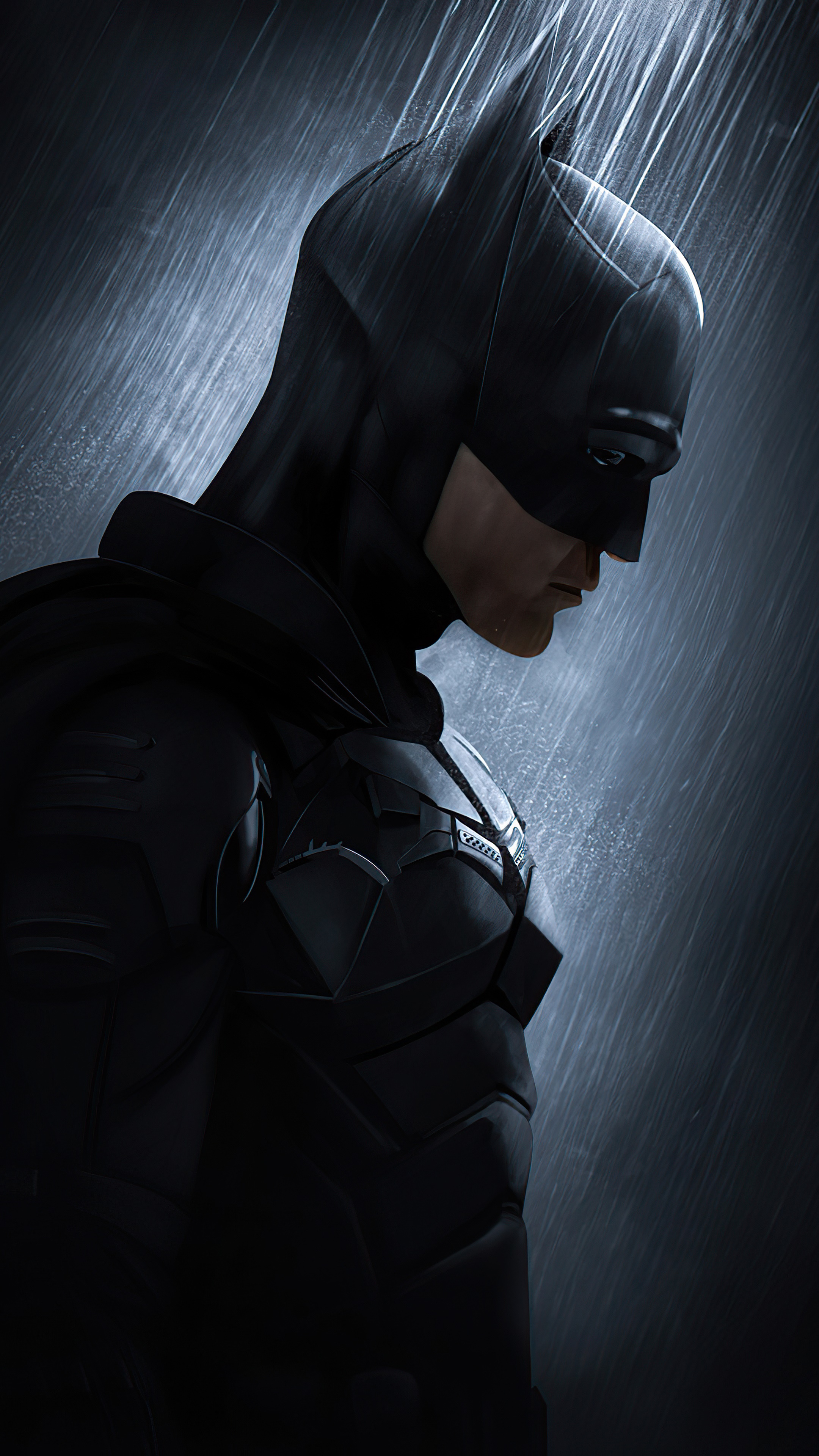 Robert Pattinson as Batman in the Rain HD Phone Wallpaper