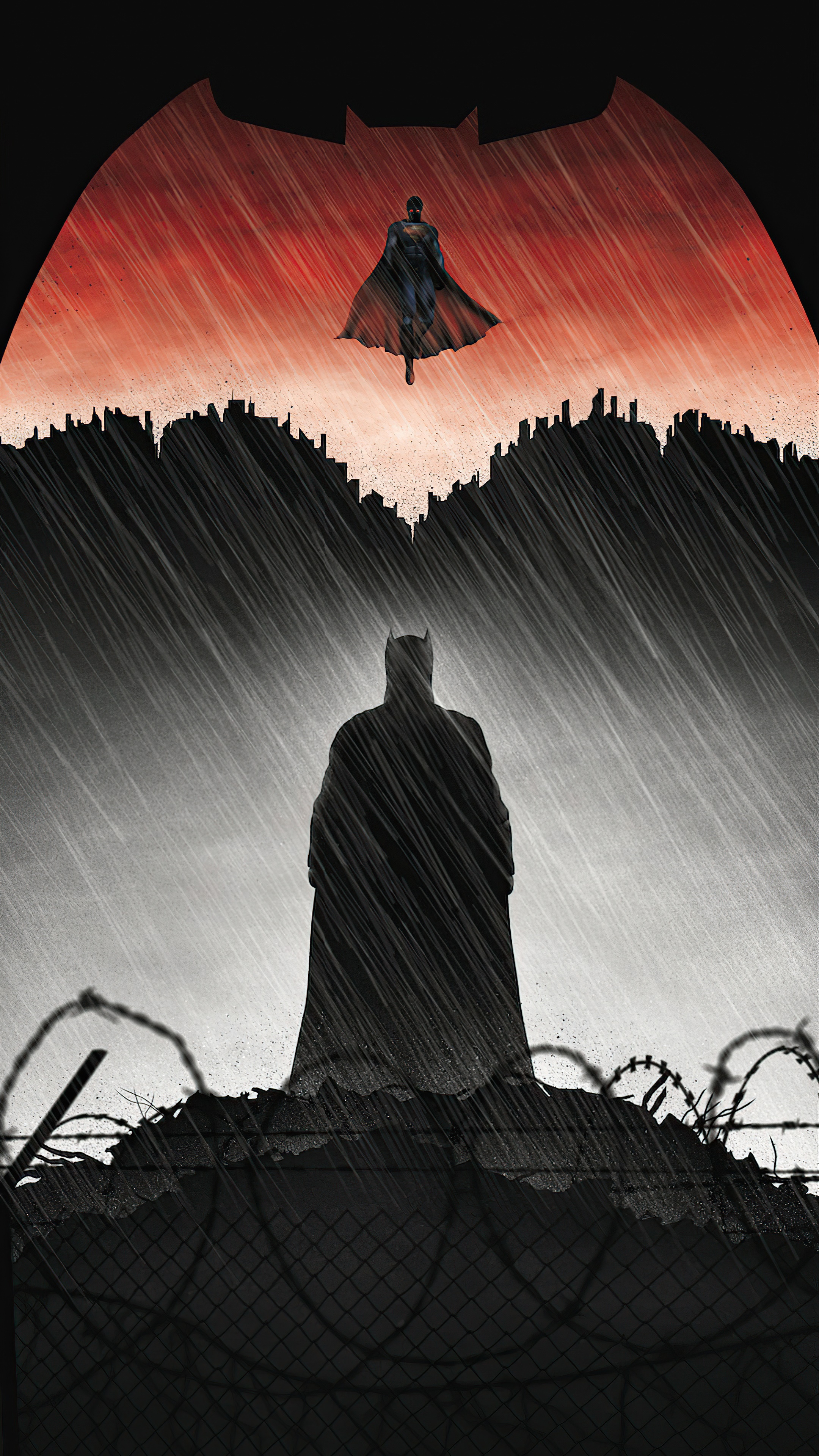 Batman vs Superman 4K HD Phone Wallpaper