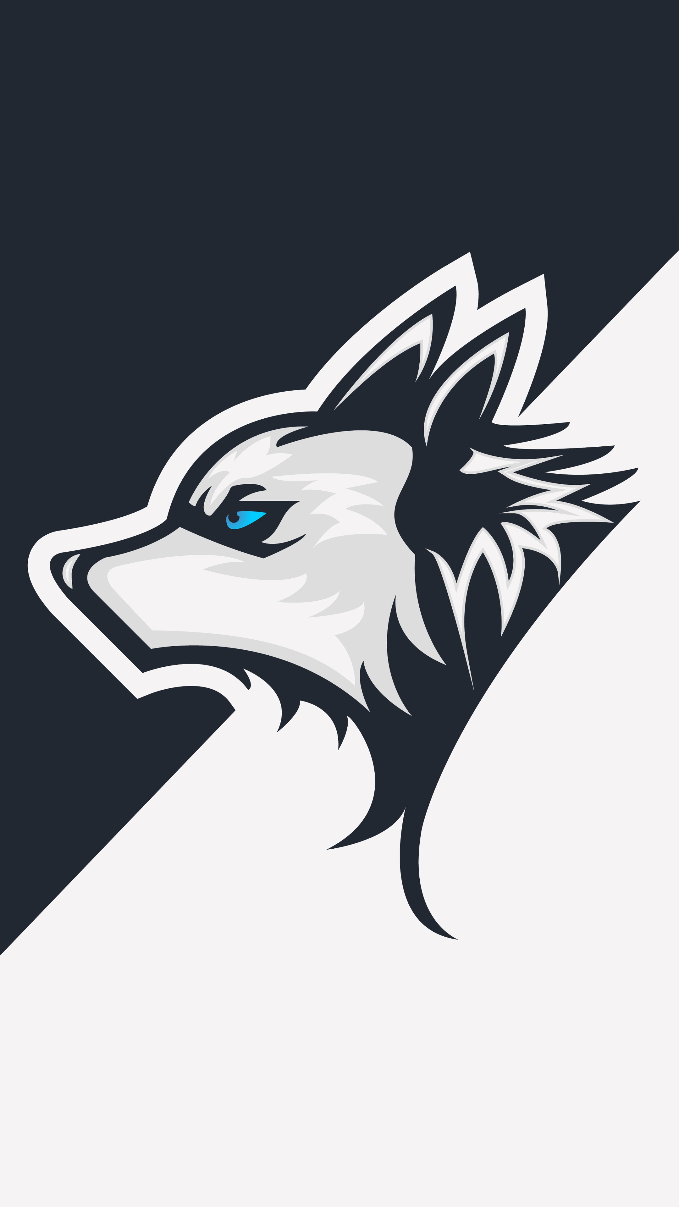 Minimalist wolf artwork HD Phone Wallpaper