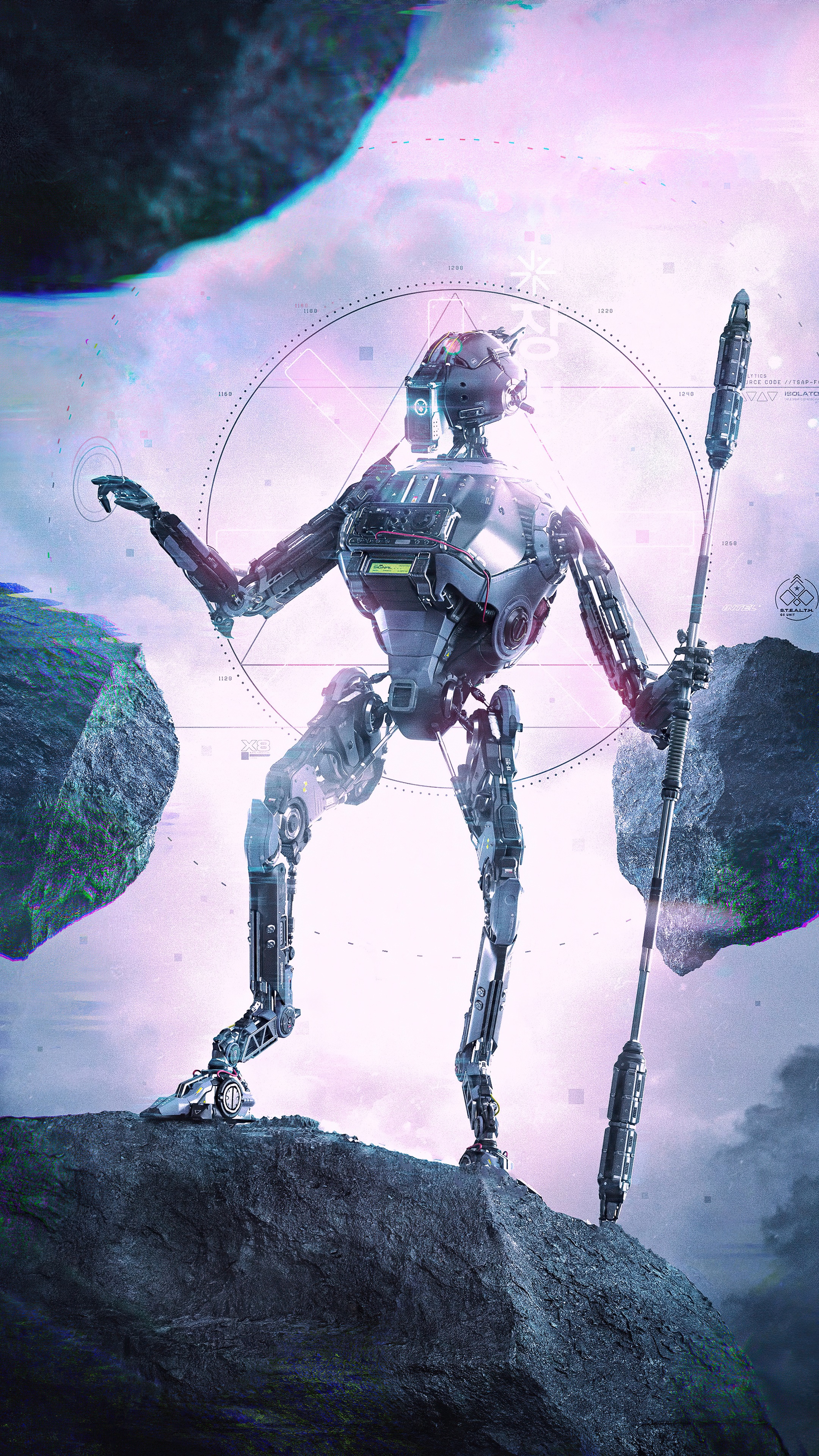 Sci-fi robot artwork 4K HD Phone Wallpaper
