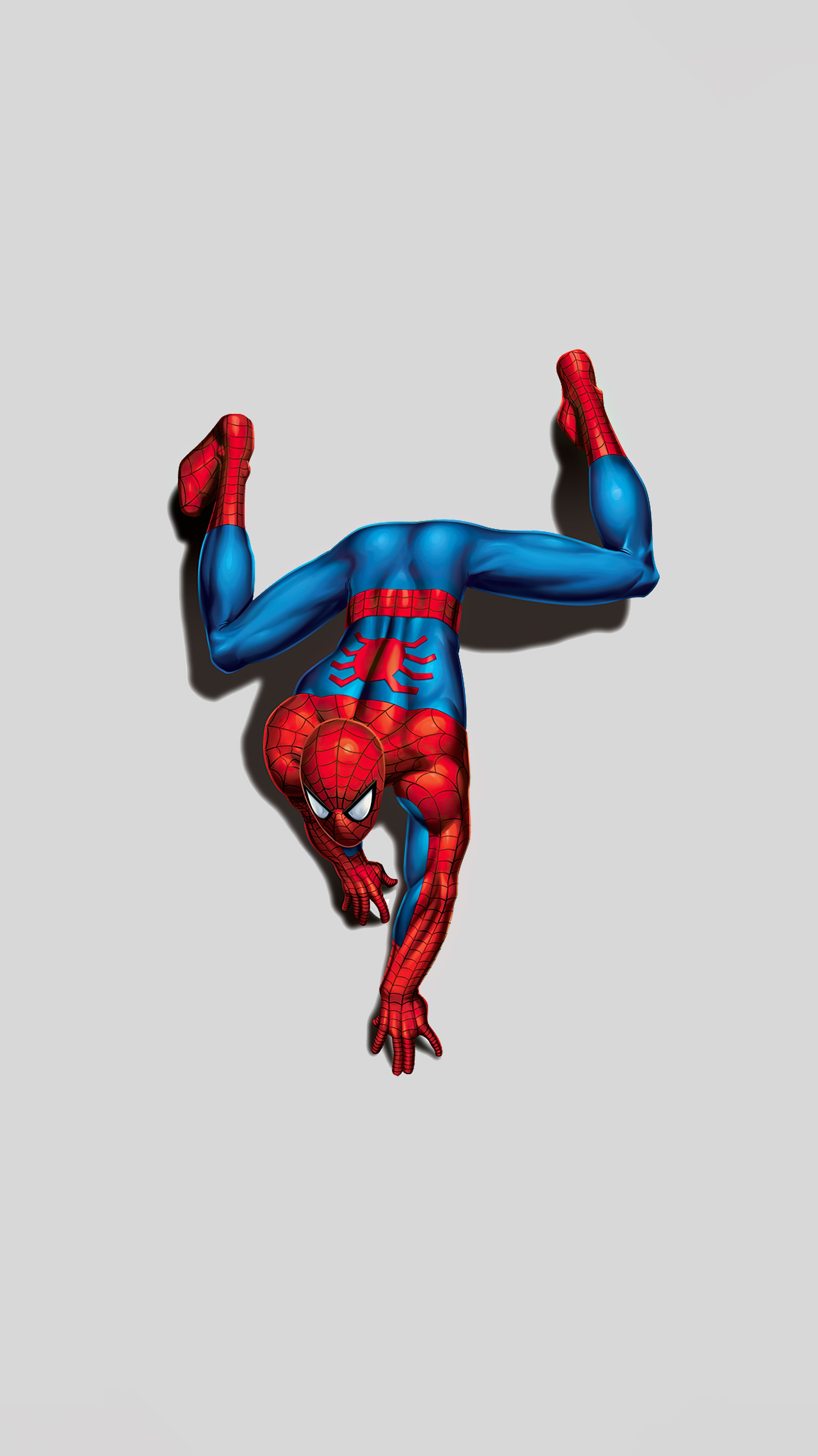 Spiderman hanging upside down HD Phone Wallpaper
