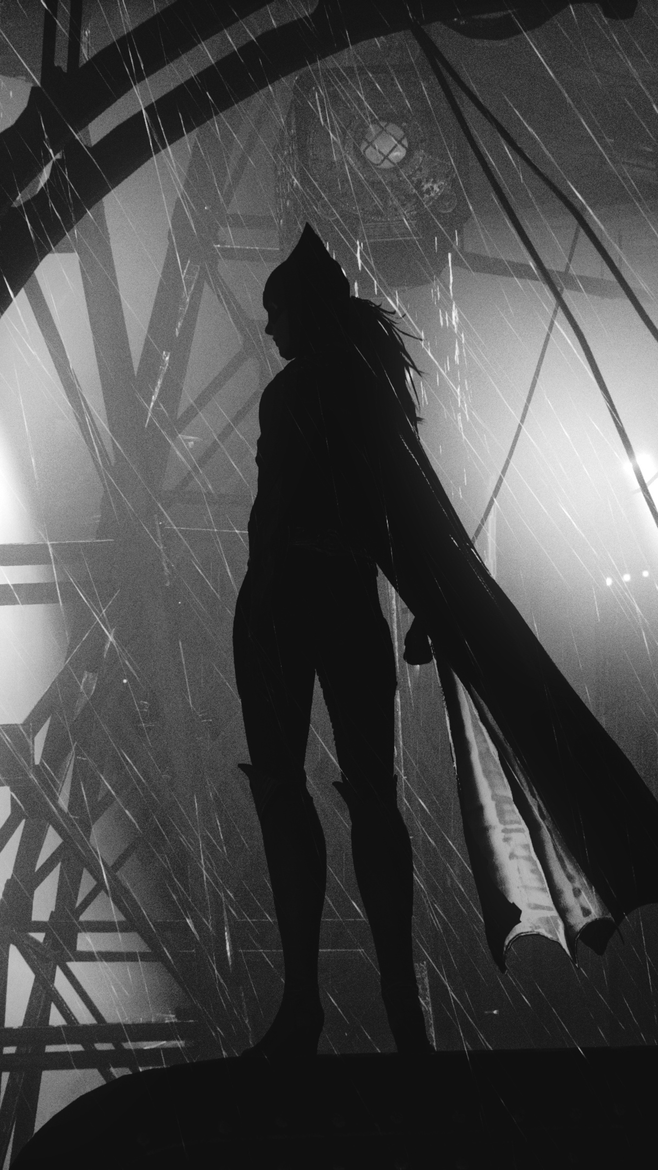 Catwoman from DC Comics in the rain HD Phone Wallpaper