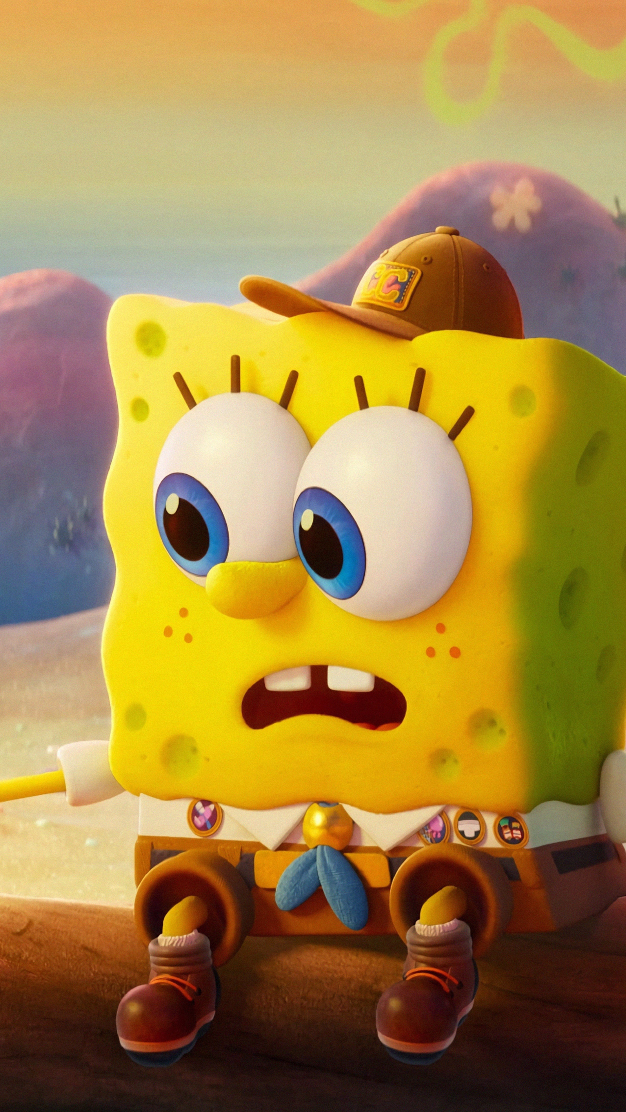 SpongeBob SquarePants in a hat and boots HD Phone Wallpaper