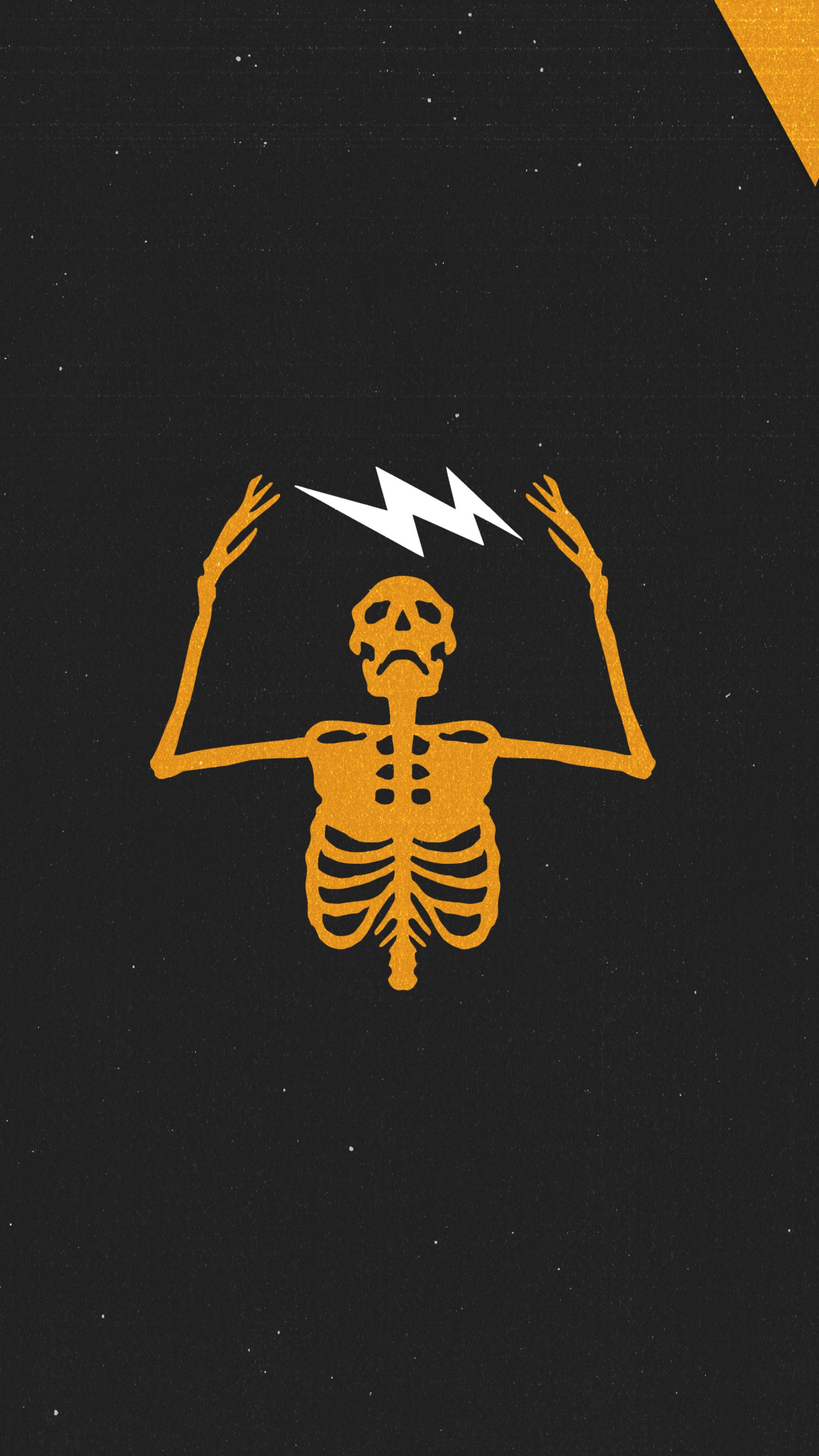 Skeleton holding lightning bolt HD Phone Wallpaper