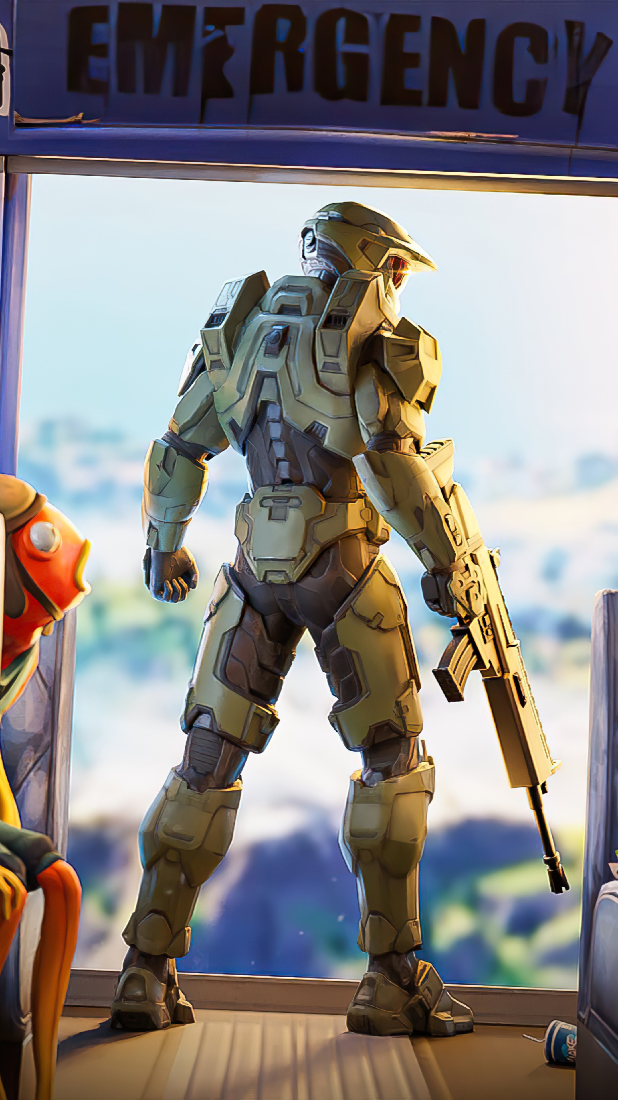 Master Chief from Halo in Fortnite HD Phone Wallpaper