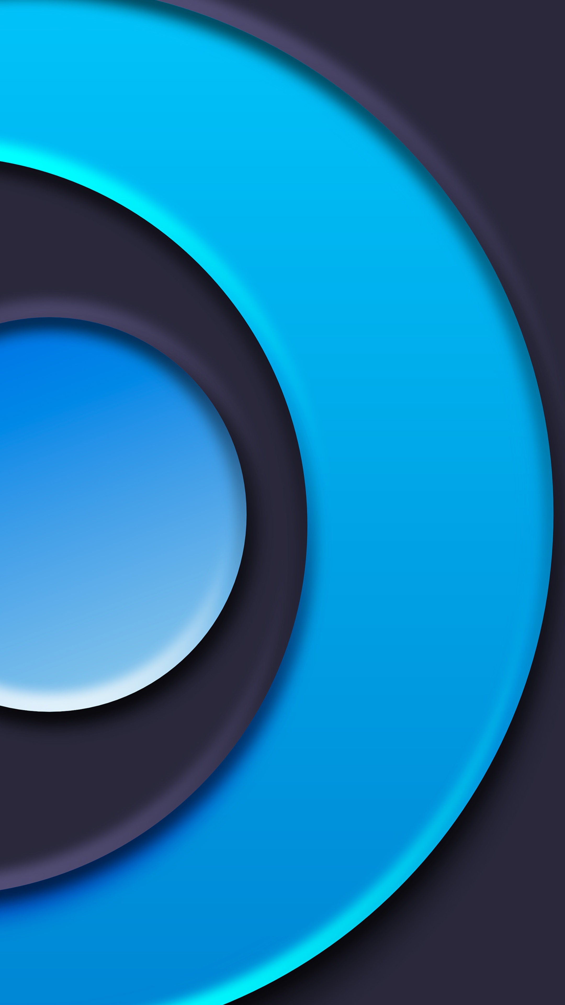 Abstract blue and purple concentric circles HD Phone Wallpaper