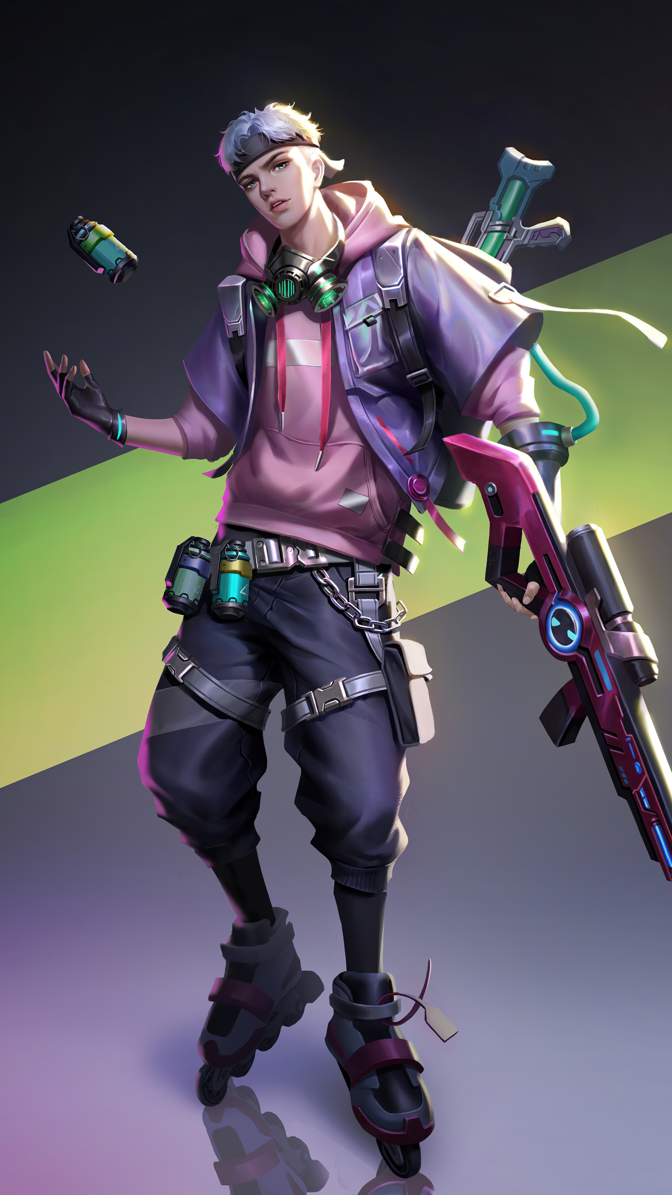 Artwork of a character with a sniper rifle HD Phone Wallpaper
