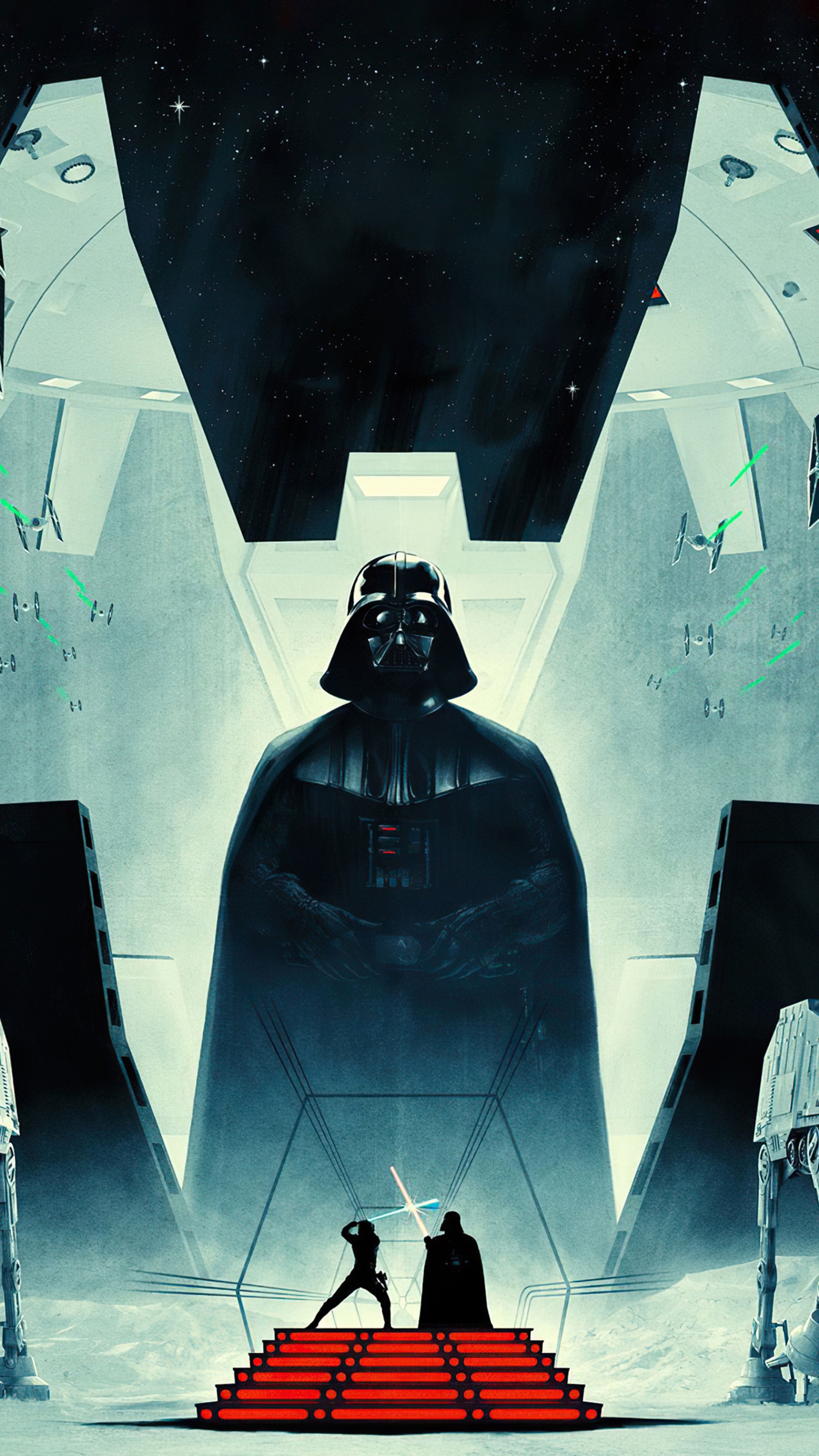 Darth Vader and Luke Skywalker from Star Wars HD Phone Wallpaper