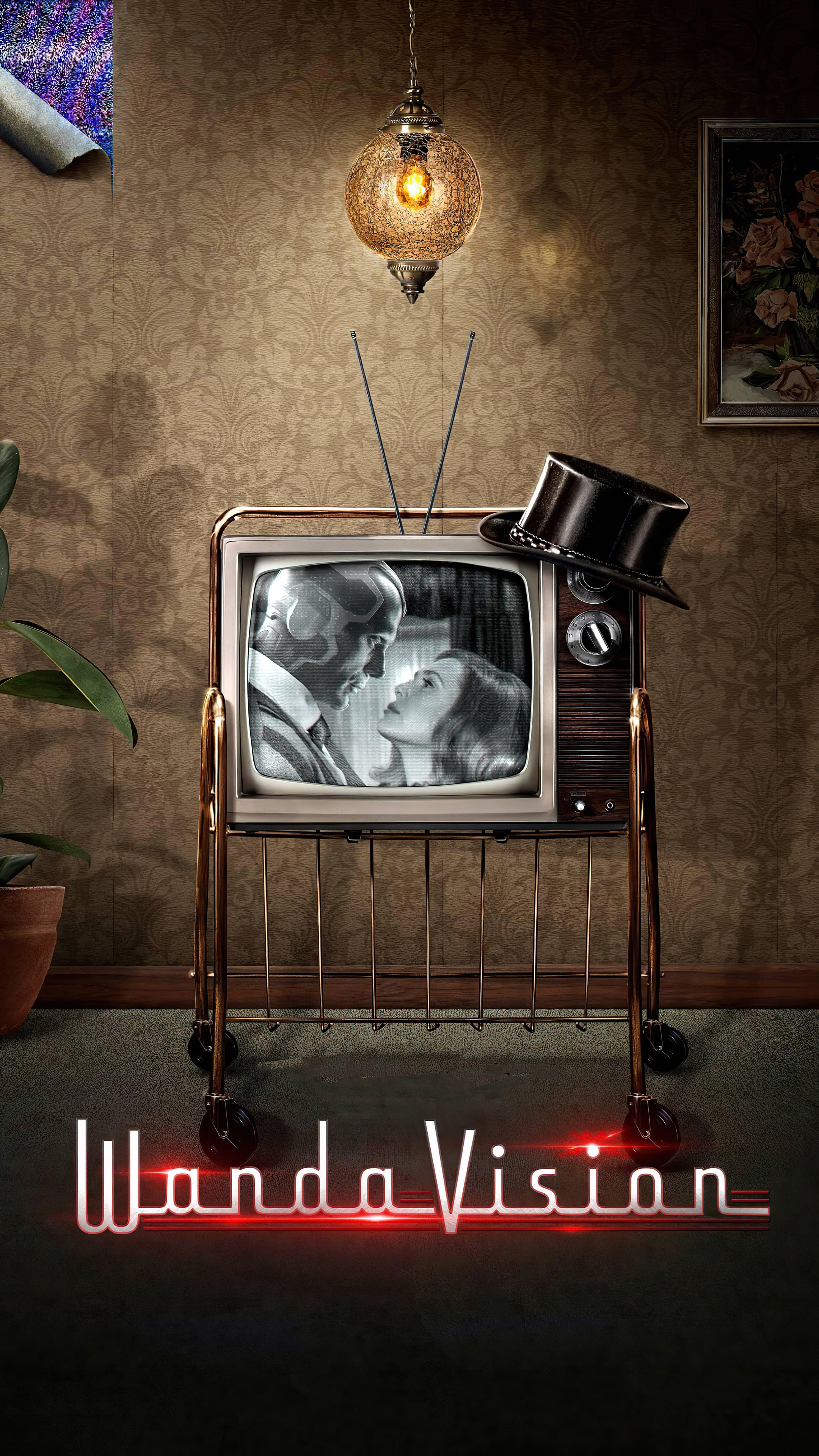 WandaVision Poster with Wanda and Vision HD Phone Wallpaper