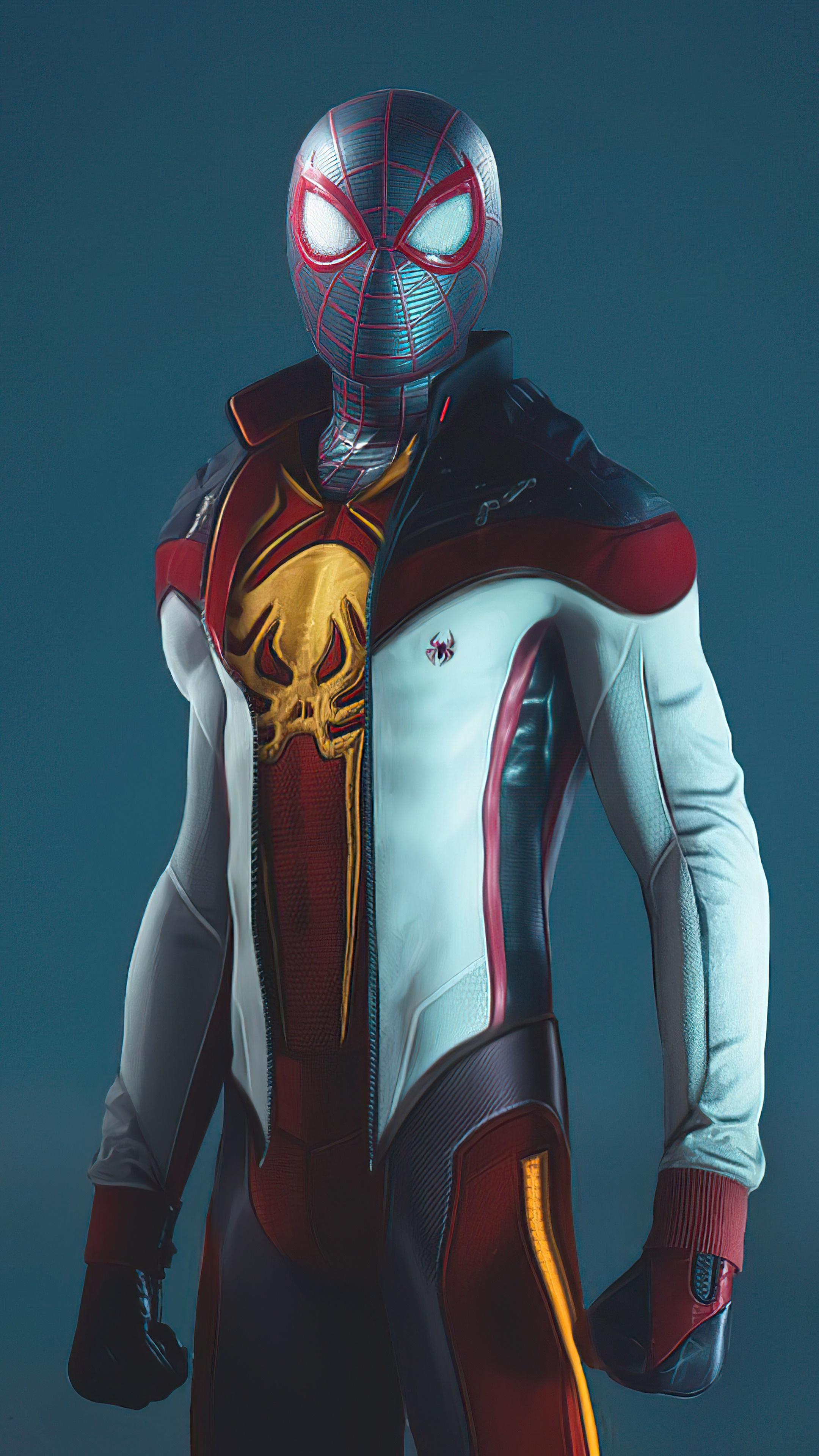 Miles Morales Spider-Man in a stylized suit HD Phone Wallpaper