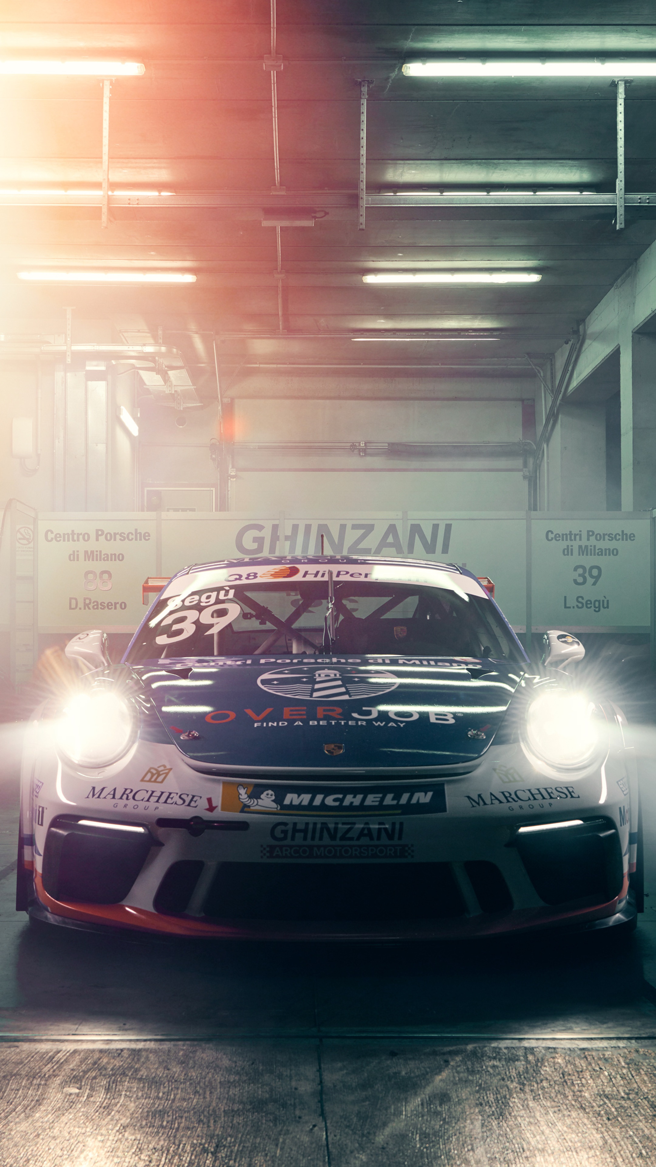 Porsche 911 Ghinzani Racing Car 4K HD Phone Wallpaper