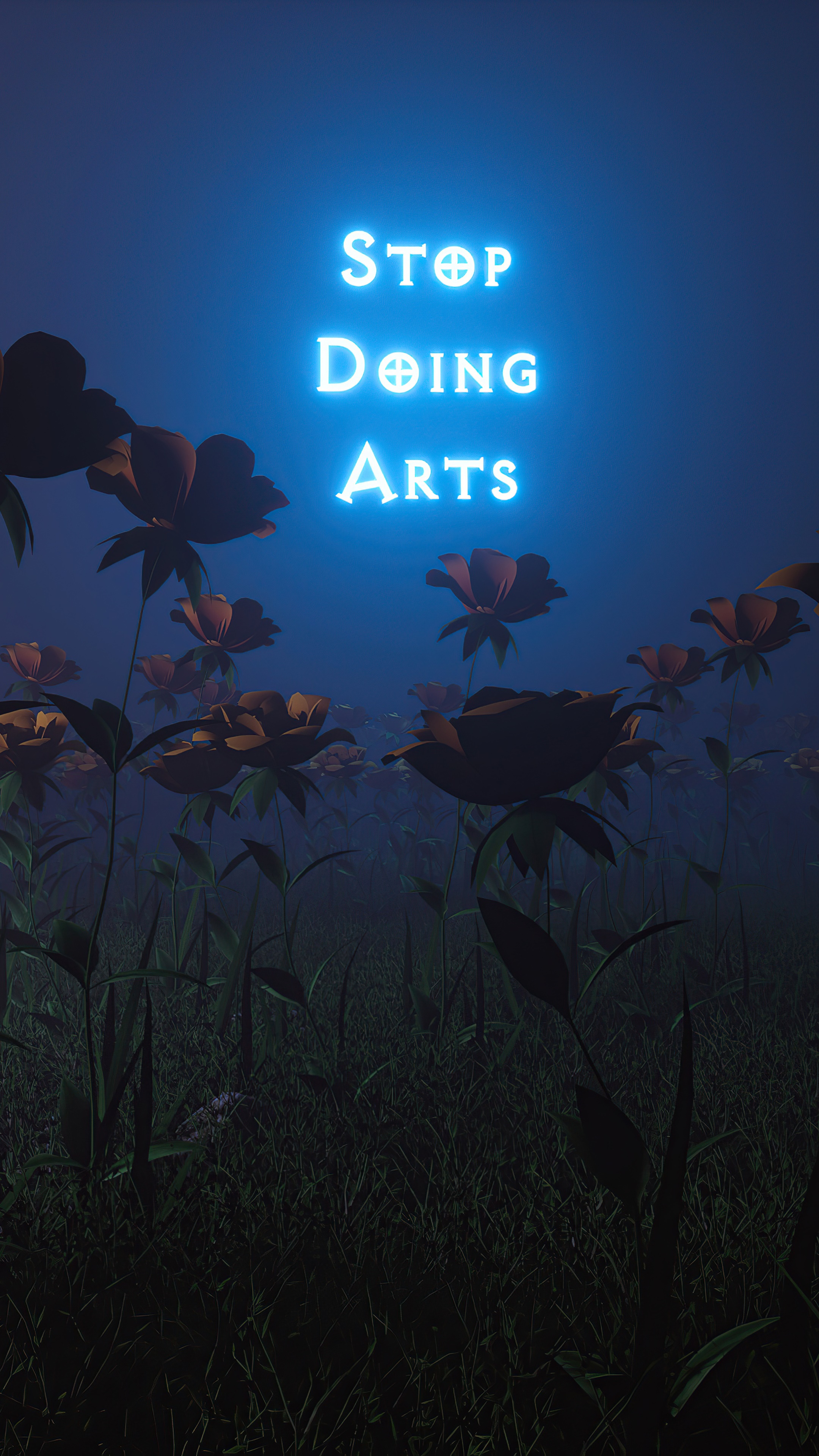 Stop Doing Arts typography 4K HD Phone Wallpaper