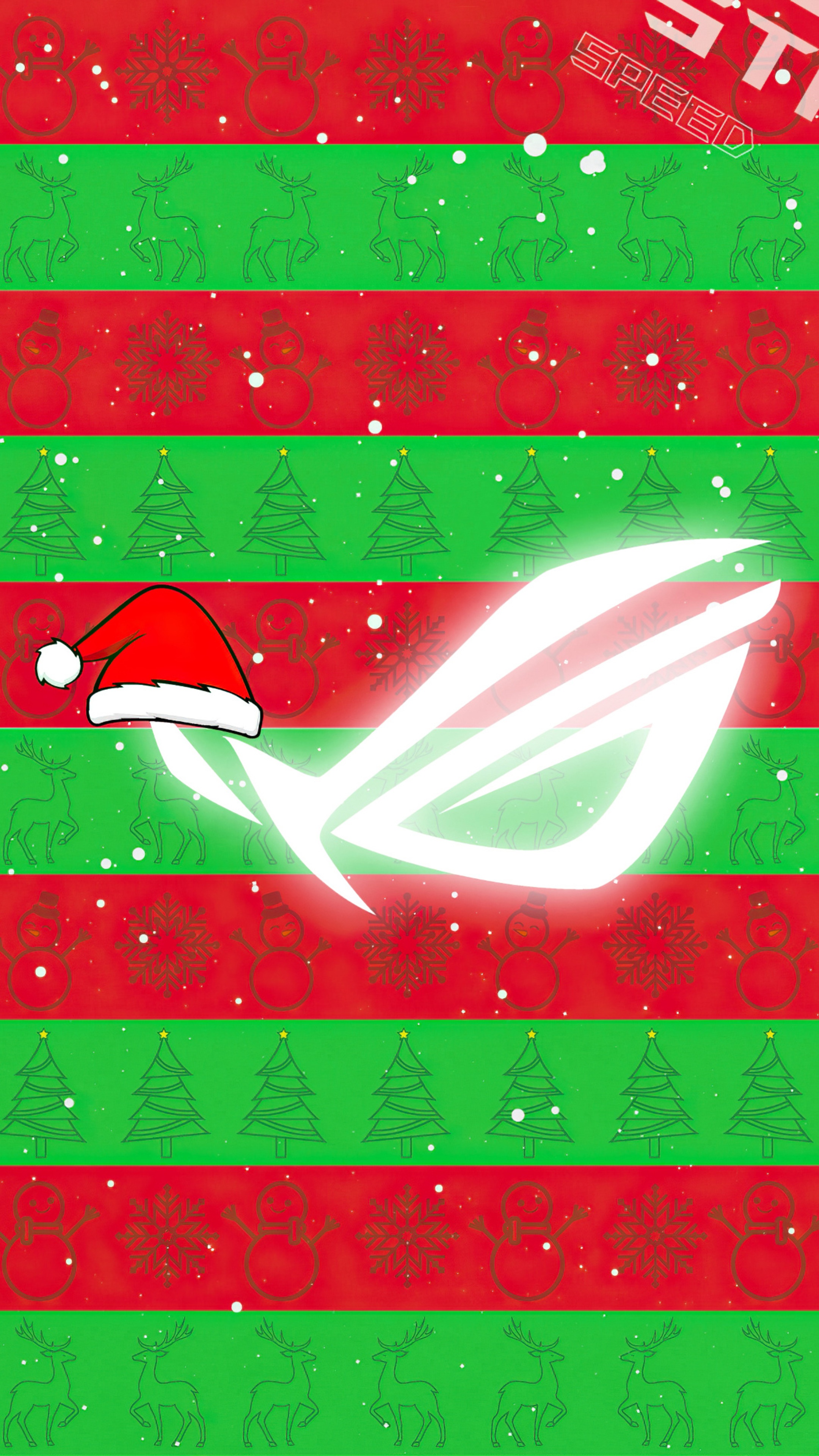 Republic of Gamers Christmas Logo HD Phone Wallpaper