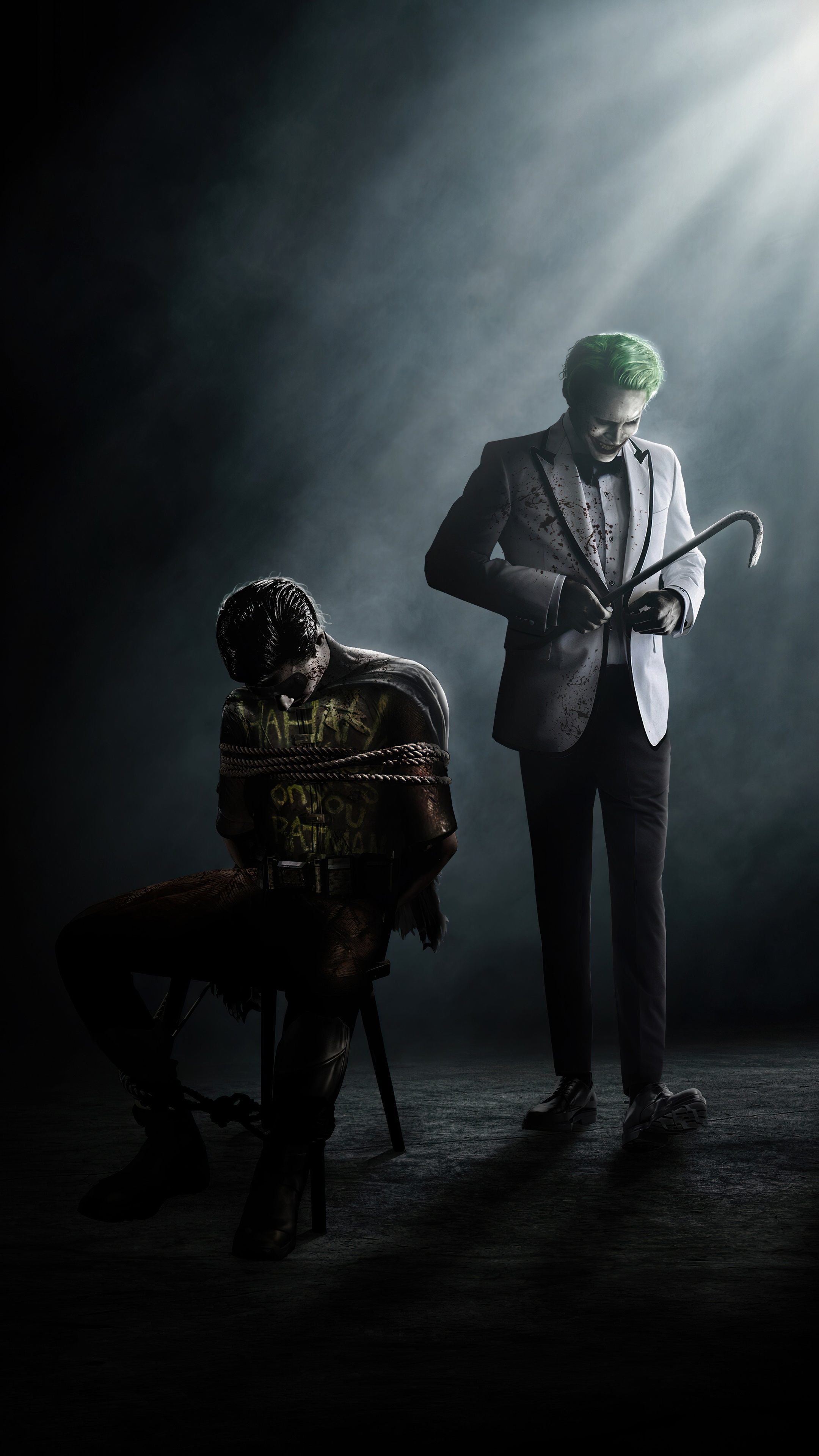 Joker and Robin from Batman artwork HD Phone Wallpaper