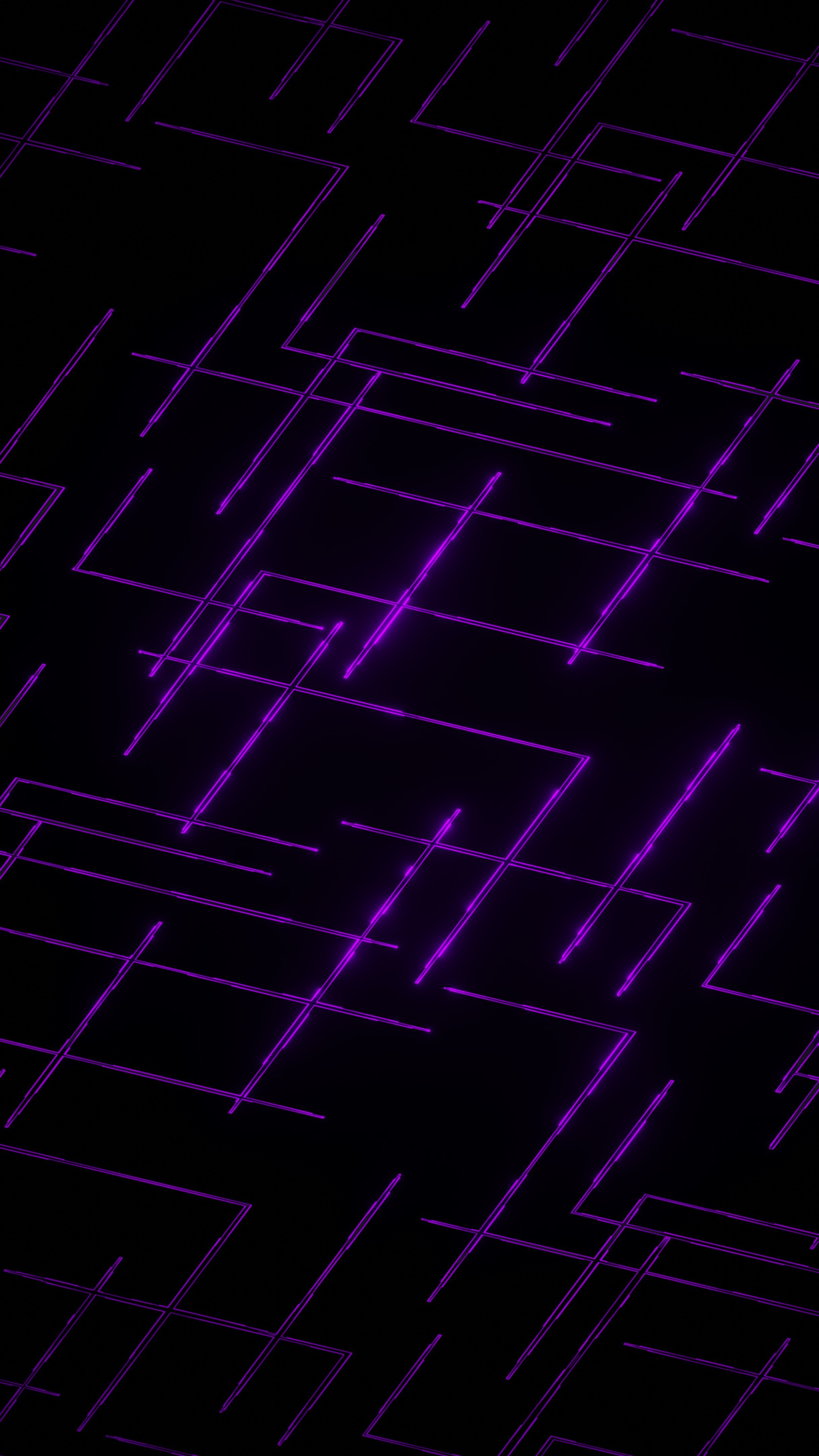 Abstract purple lines on black background 4K HD Phone Wallpaper