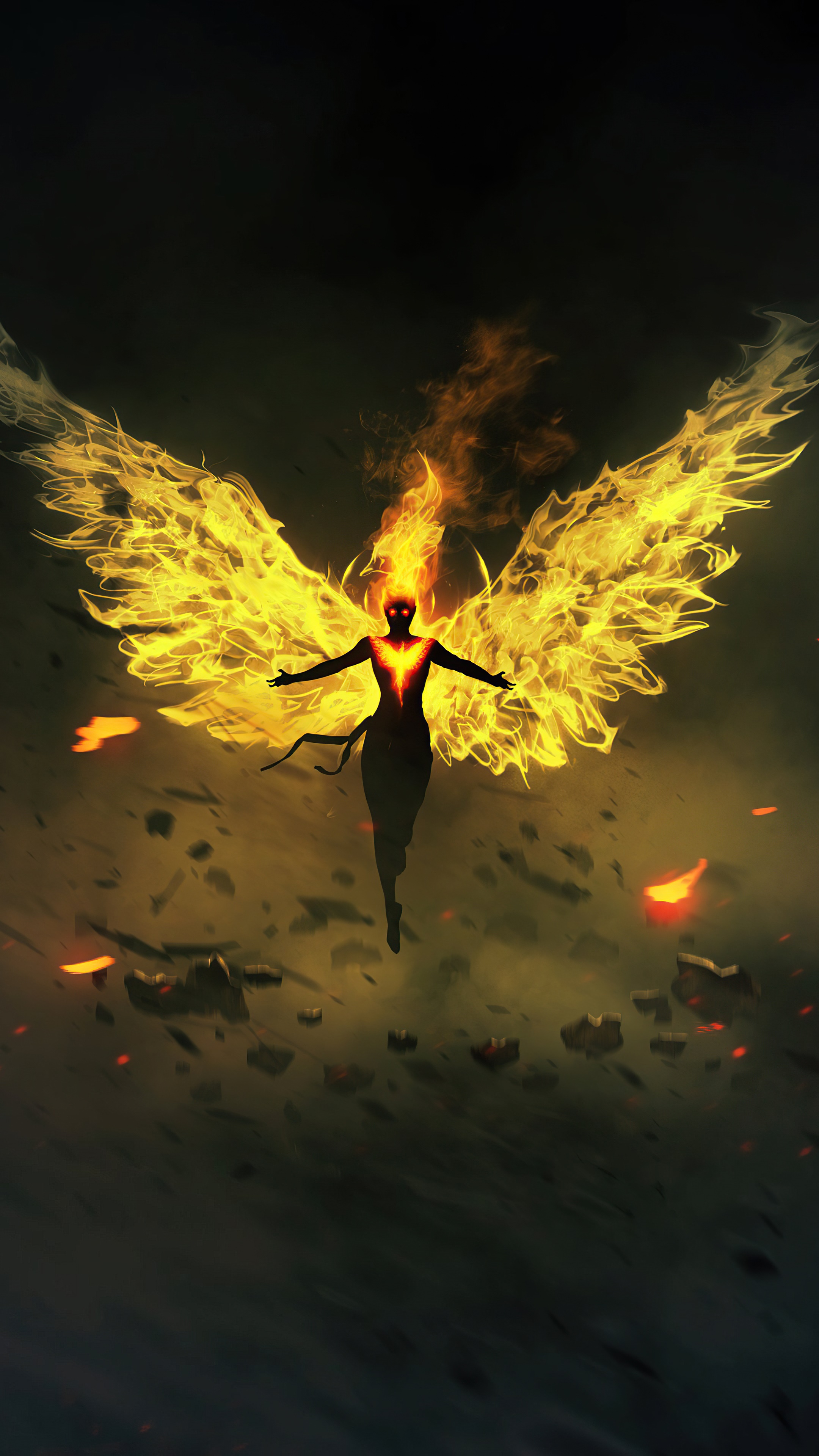 Phoenix artwork 4K HD Phone Wallpaper