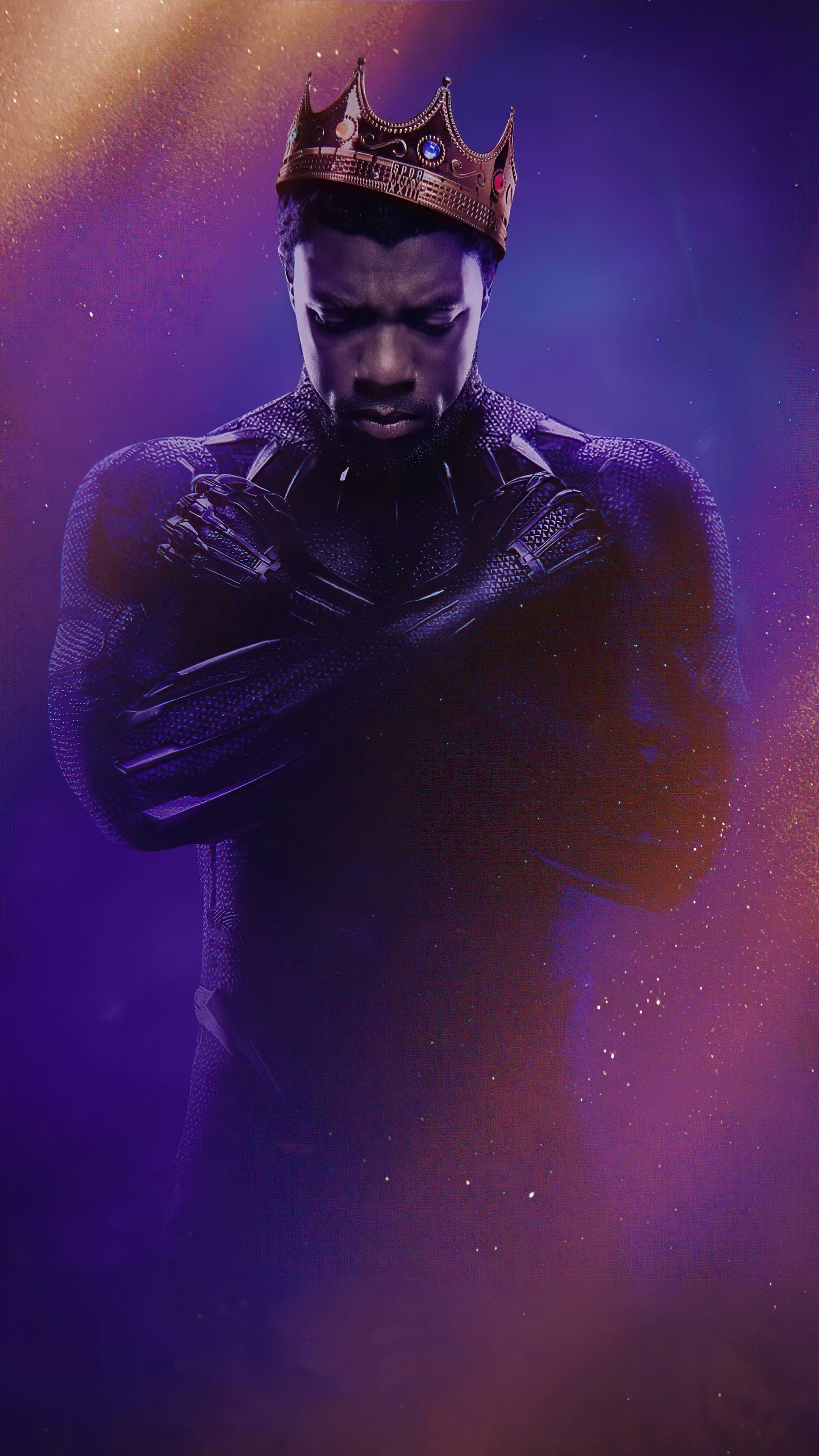 Black Panther with a crown HD Phone Wallpaper