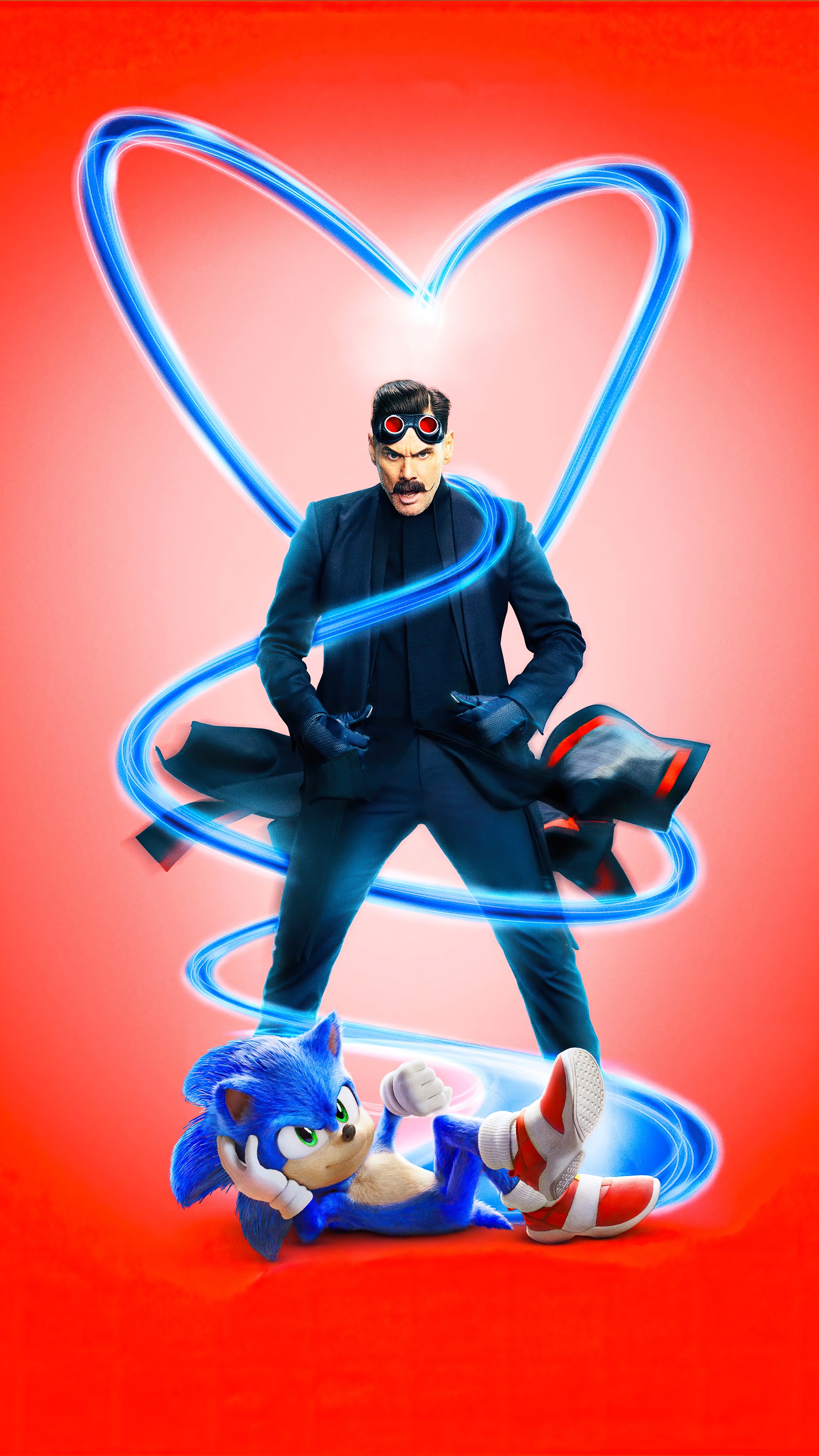 Sonic the Hedgehog and Dr. Robotnik from Sonic the Hedgehog HD Phone Wallpaper