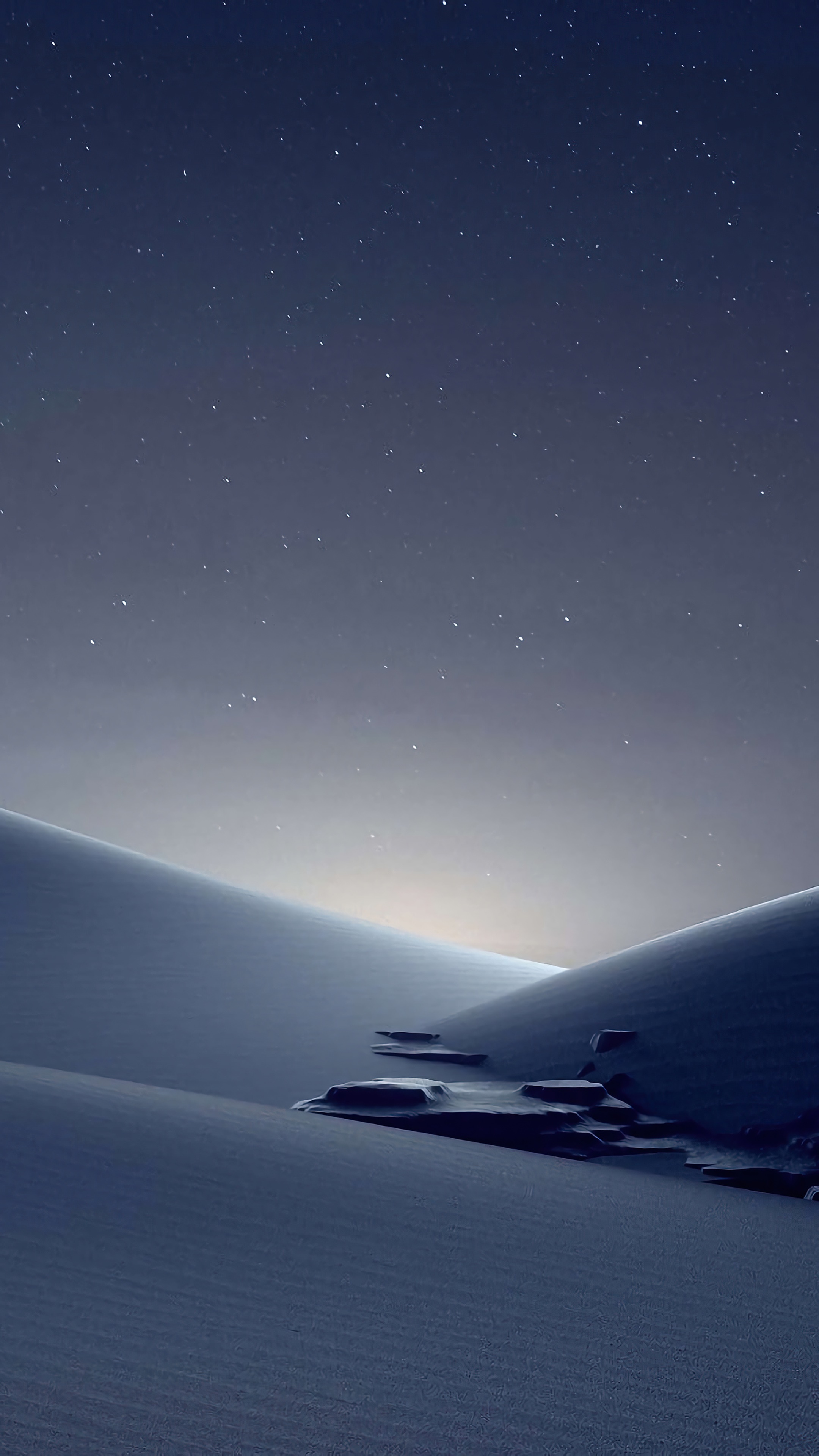 Desert dunes under a starry sky HD Phone Wallpaper