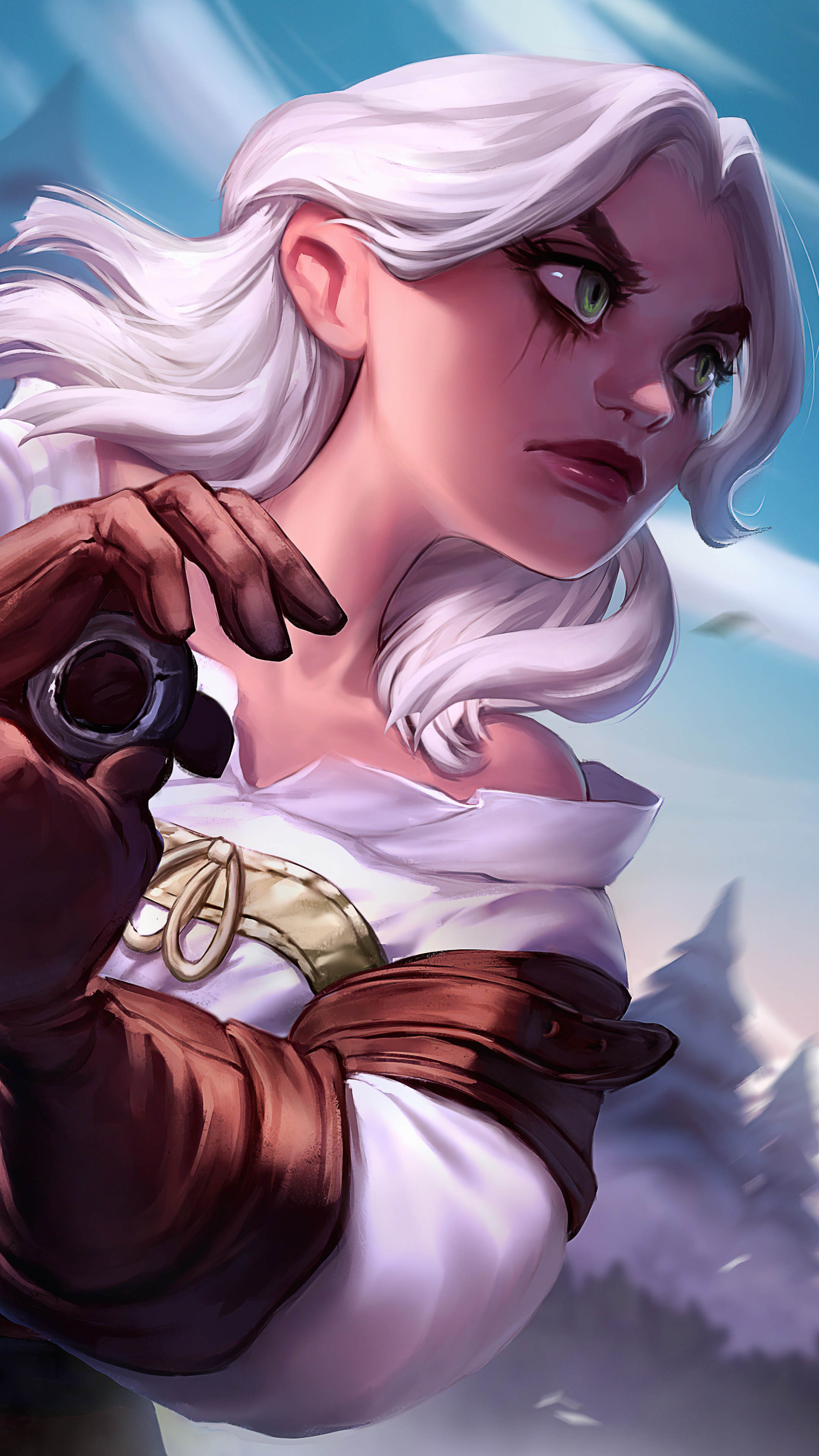 Ciri from The Witcher 3 artwork HD Phone Wallpaper