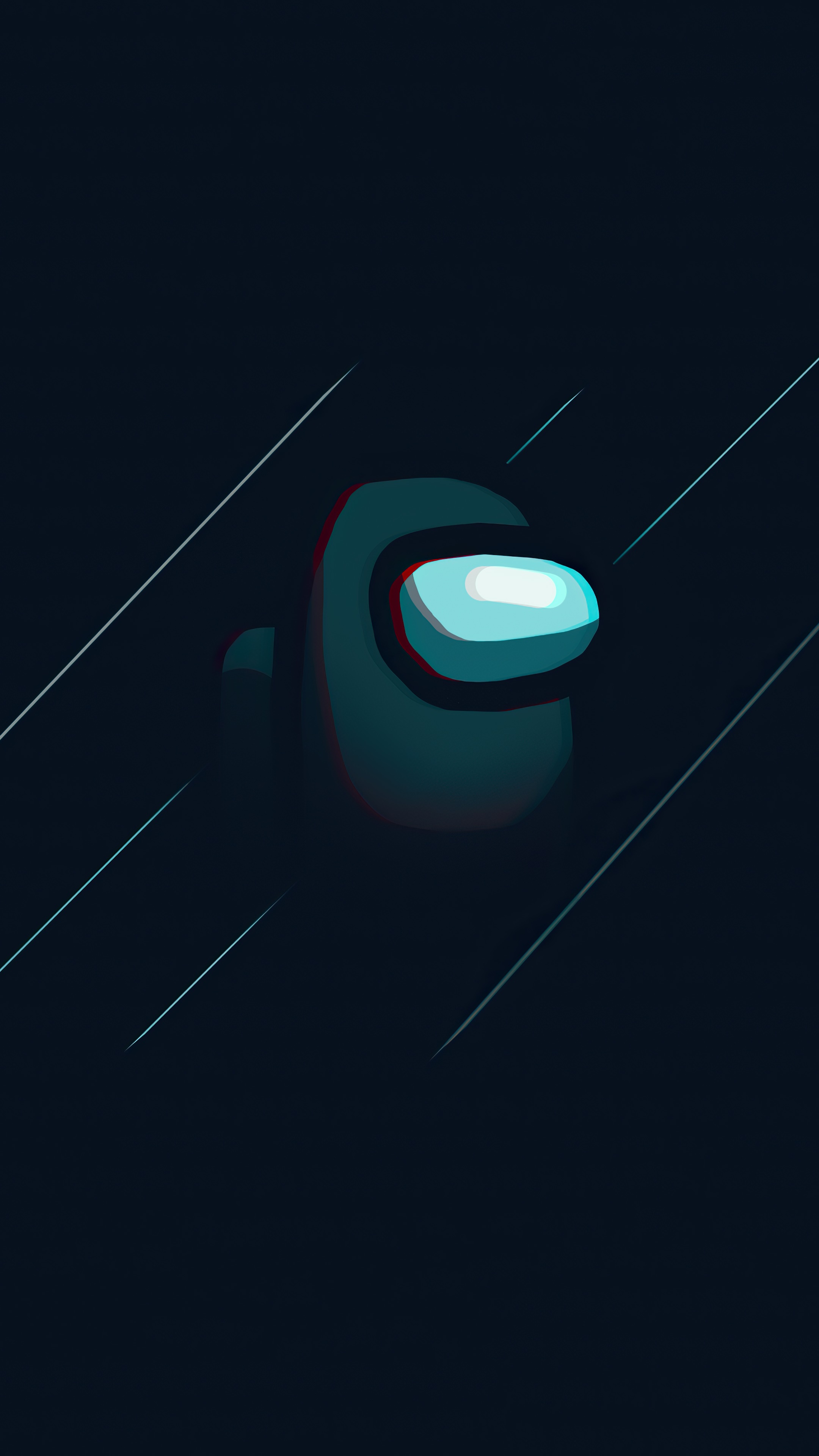 Minimalist Among Us character artwork 4K HD Phone Wallpaper