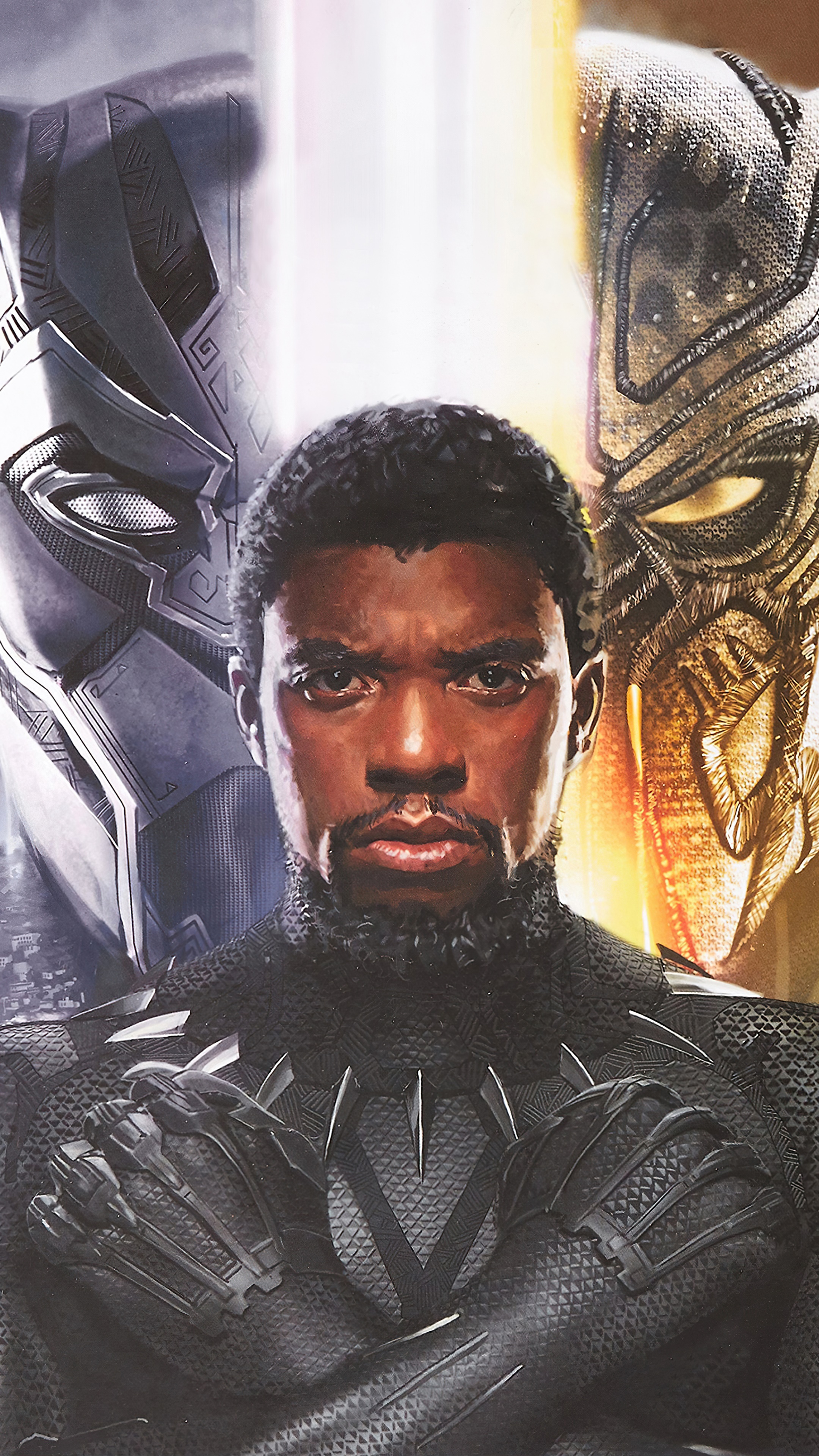 Black Panther Artwork by Artist HD Phone Wallpaper