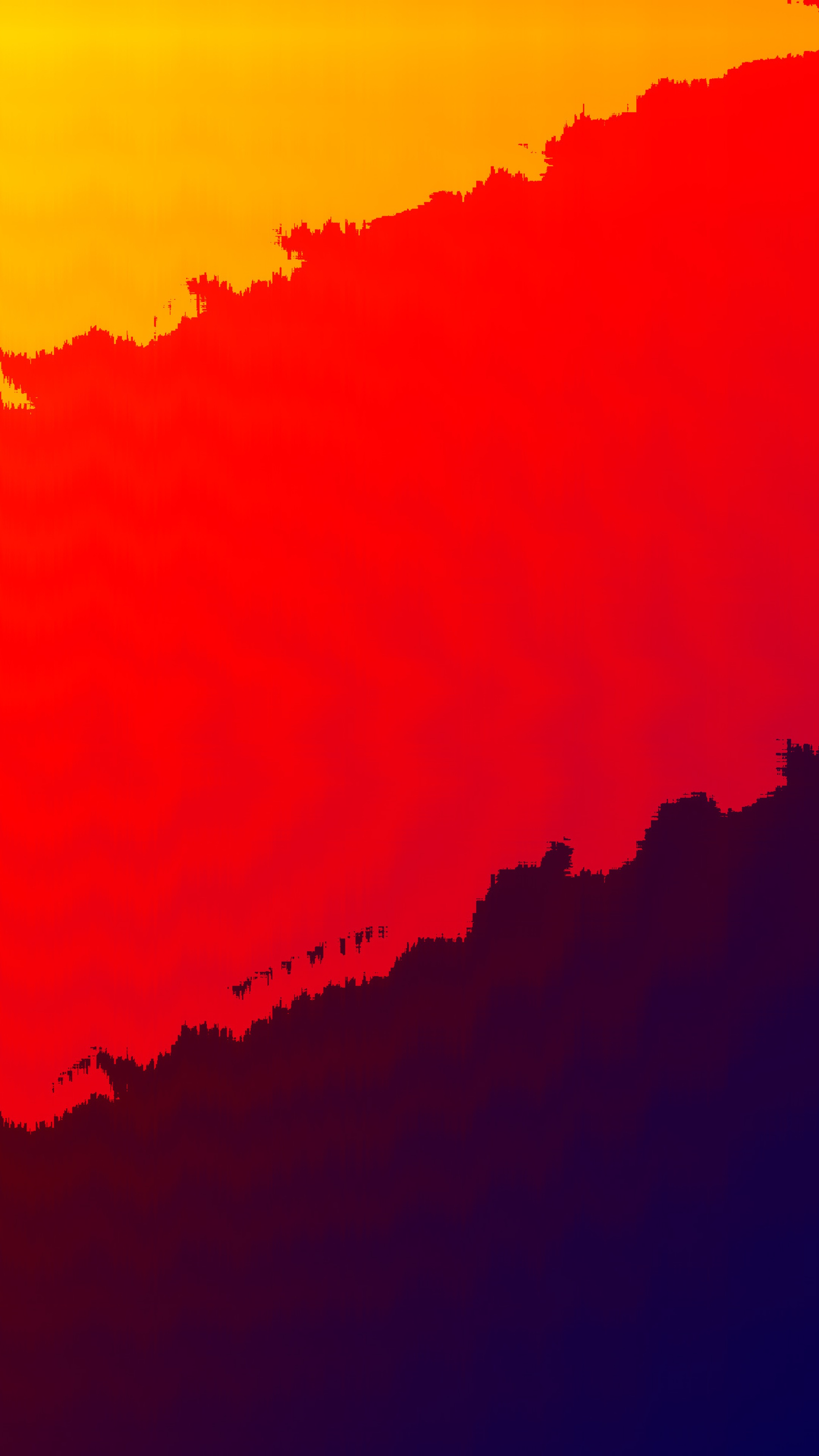 Abstract digital art with red and yellow gradient HD Phone Wallpaper
