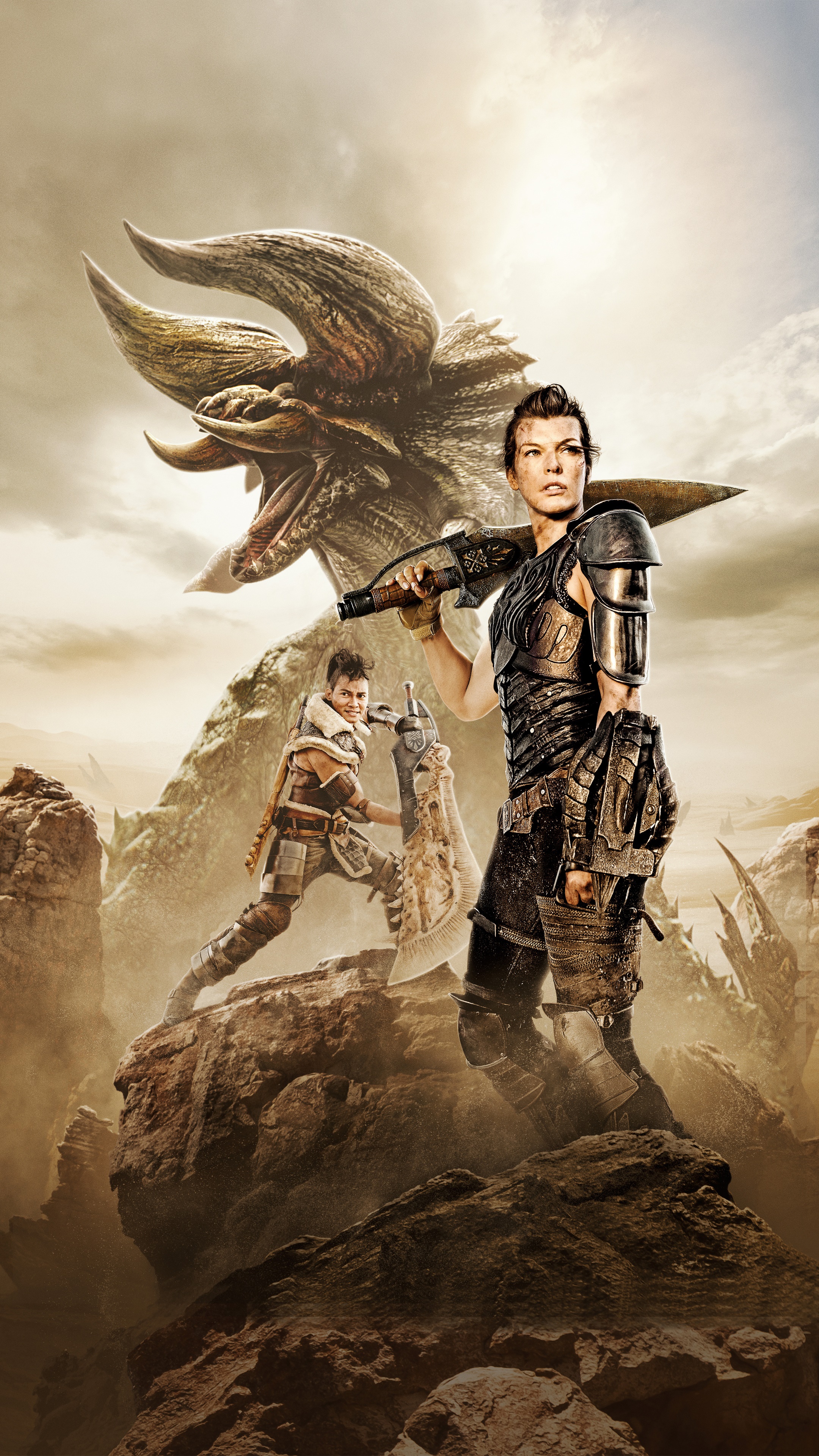 Monster Hunter movie poster with Milla Jovovich HD Phone Wallpaper