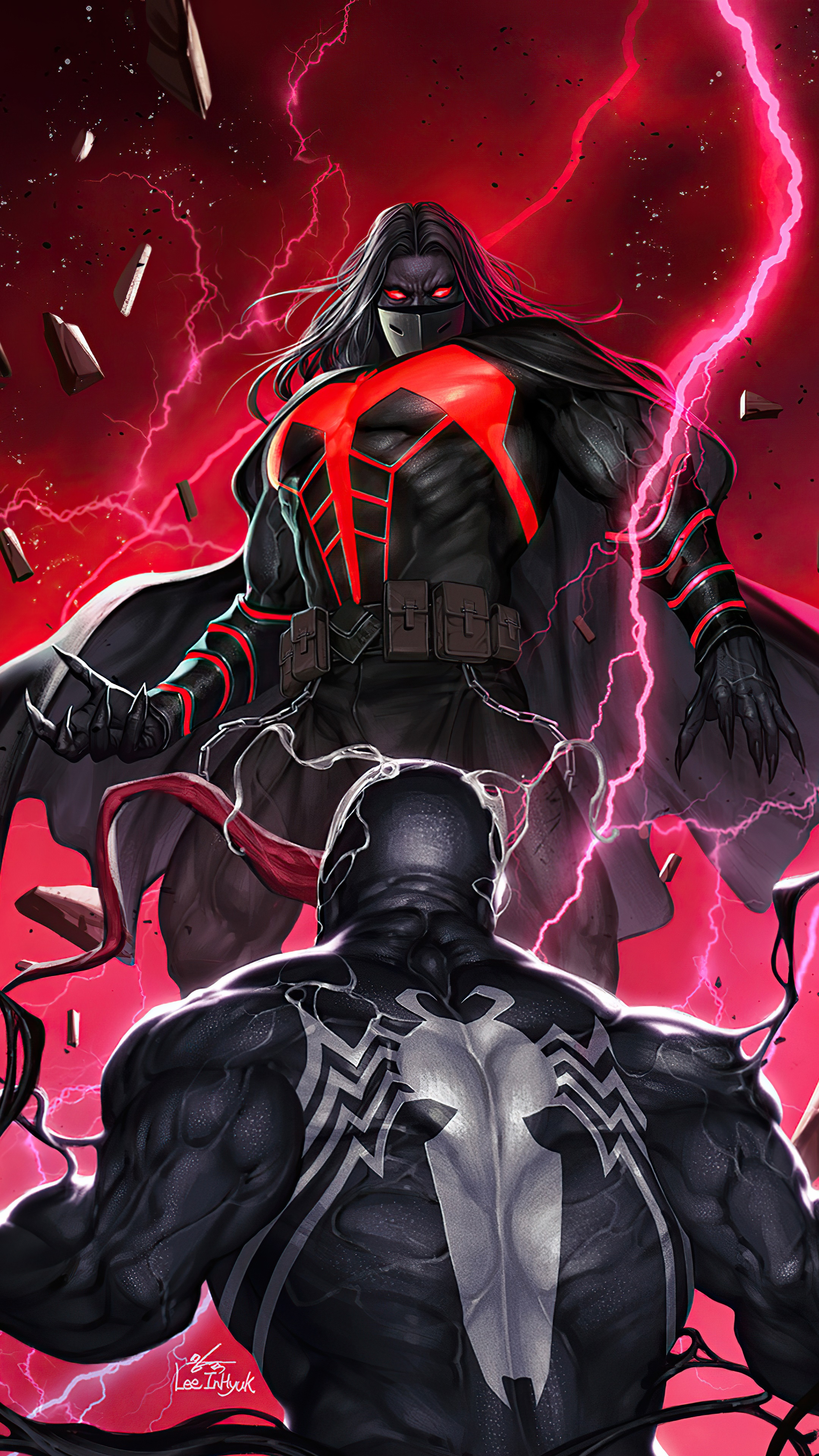 Venom vs. Morbius artwork HD Phone Wallpaper