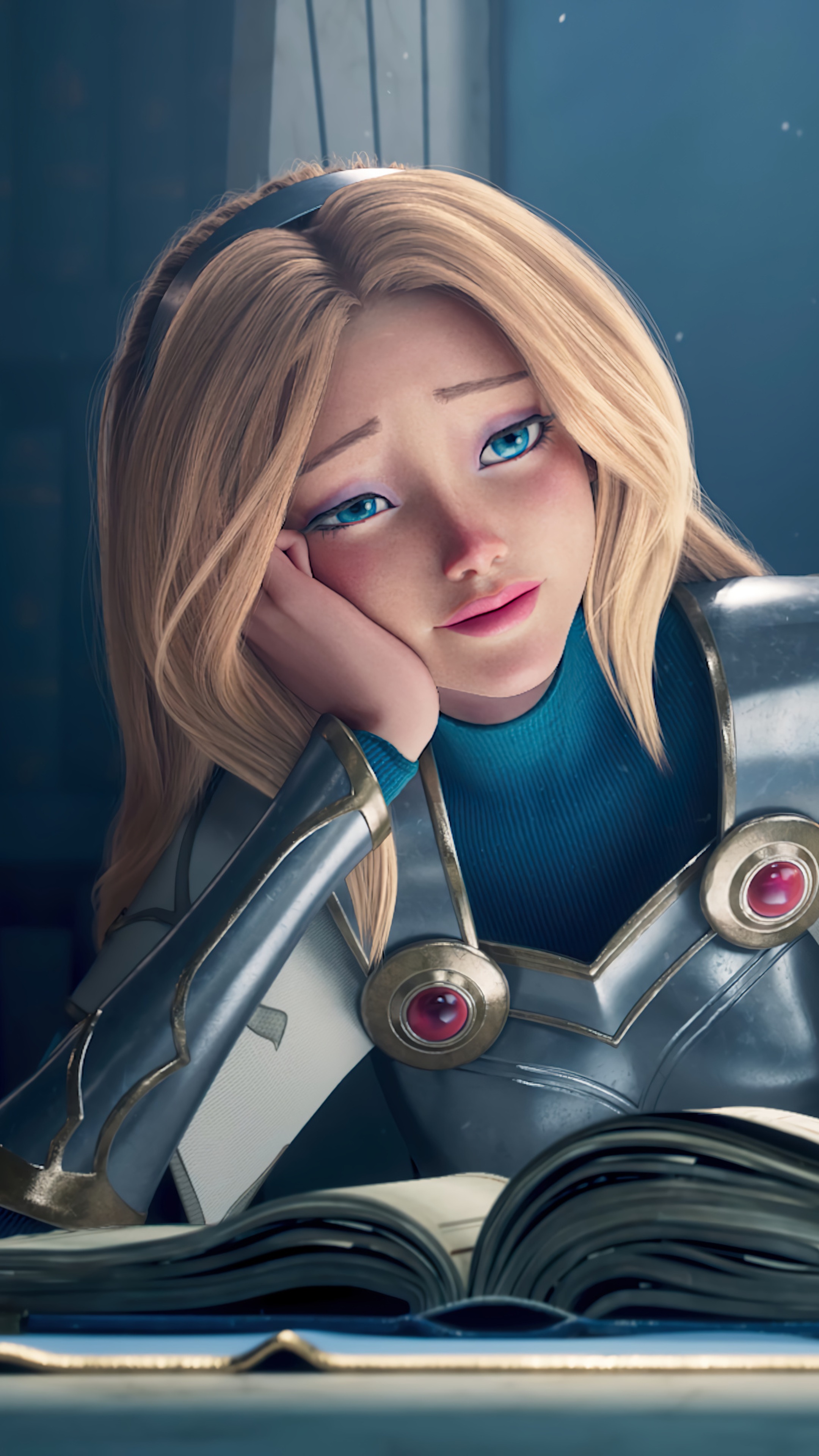 Lux from League of Legends reading a book HD Phone Wallpaper