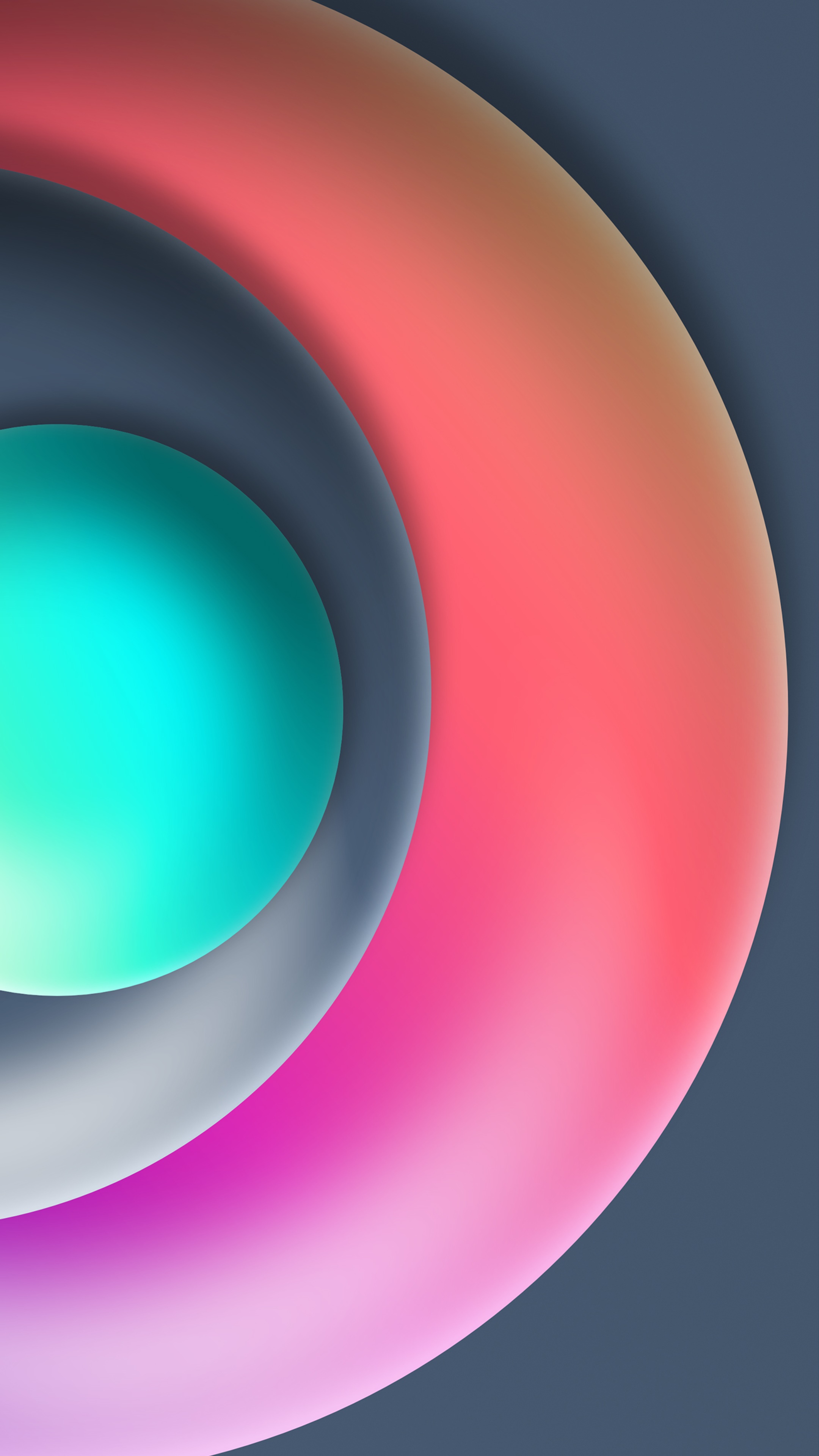 Abstract digital art with colorful circles HD Phone Wallpaper
