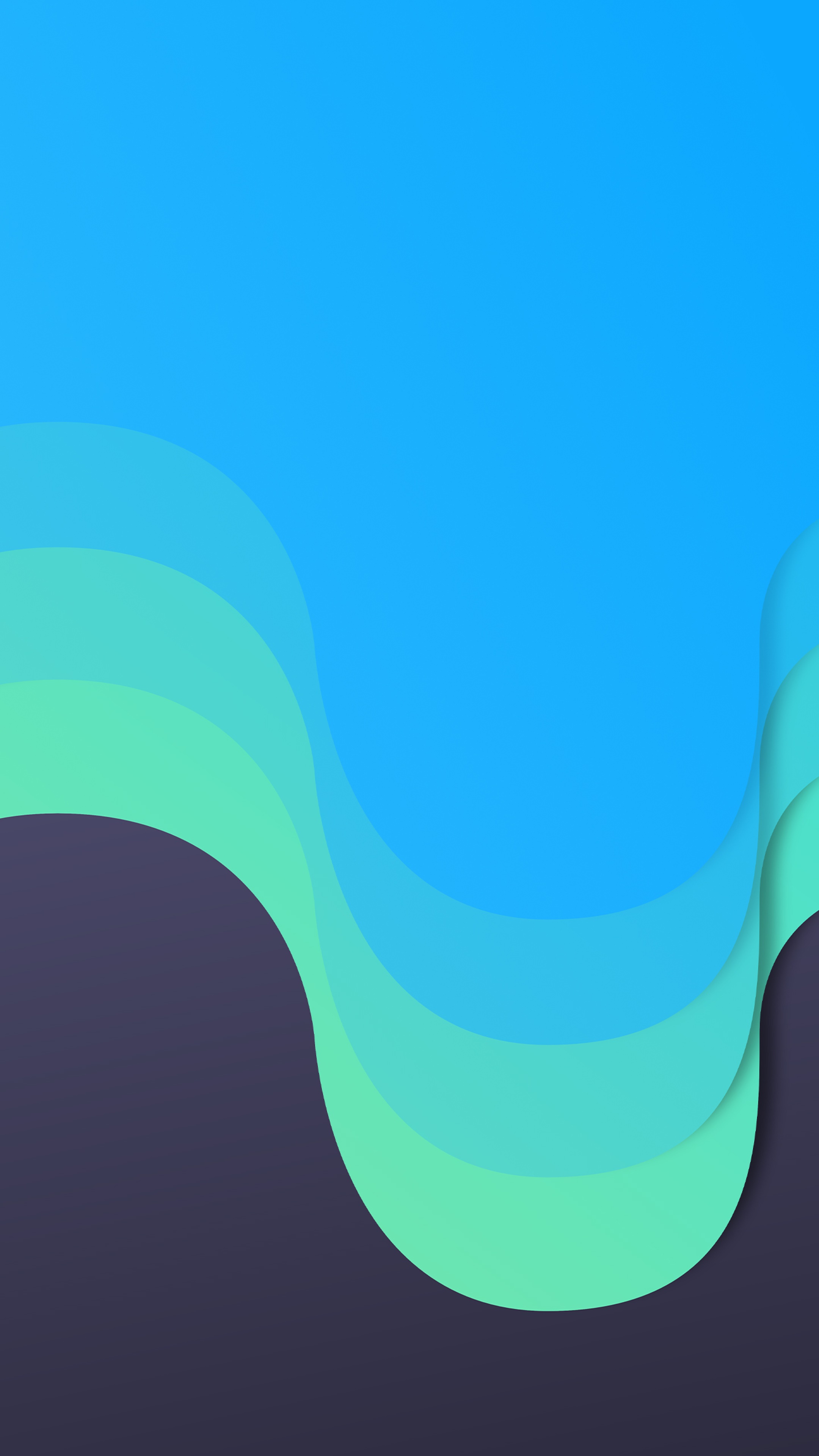 Abstract digital art with layered waves HD Phone Wallpaper