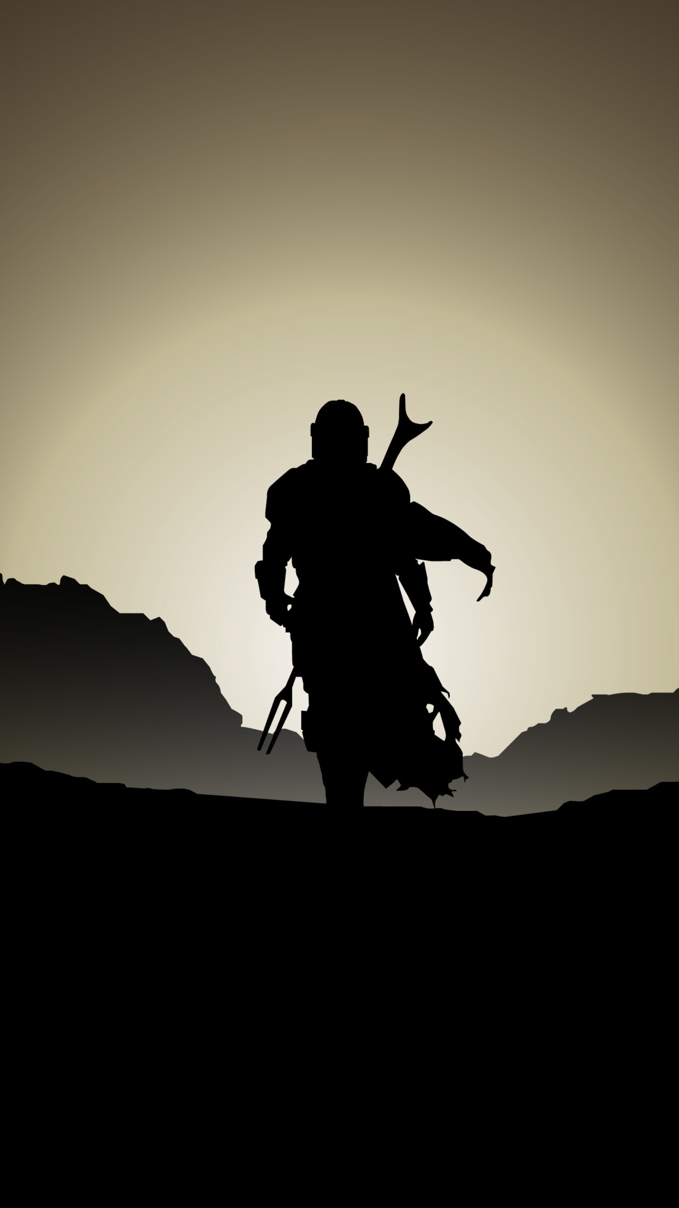 The Mandalorian from Star Wars, minimalist HD Phone Wallpaper