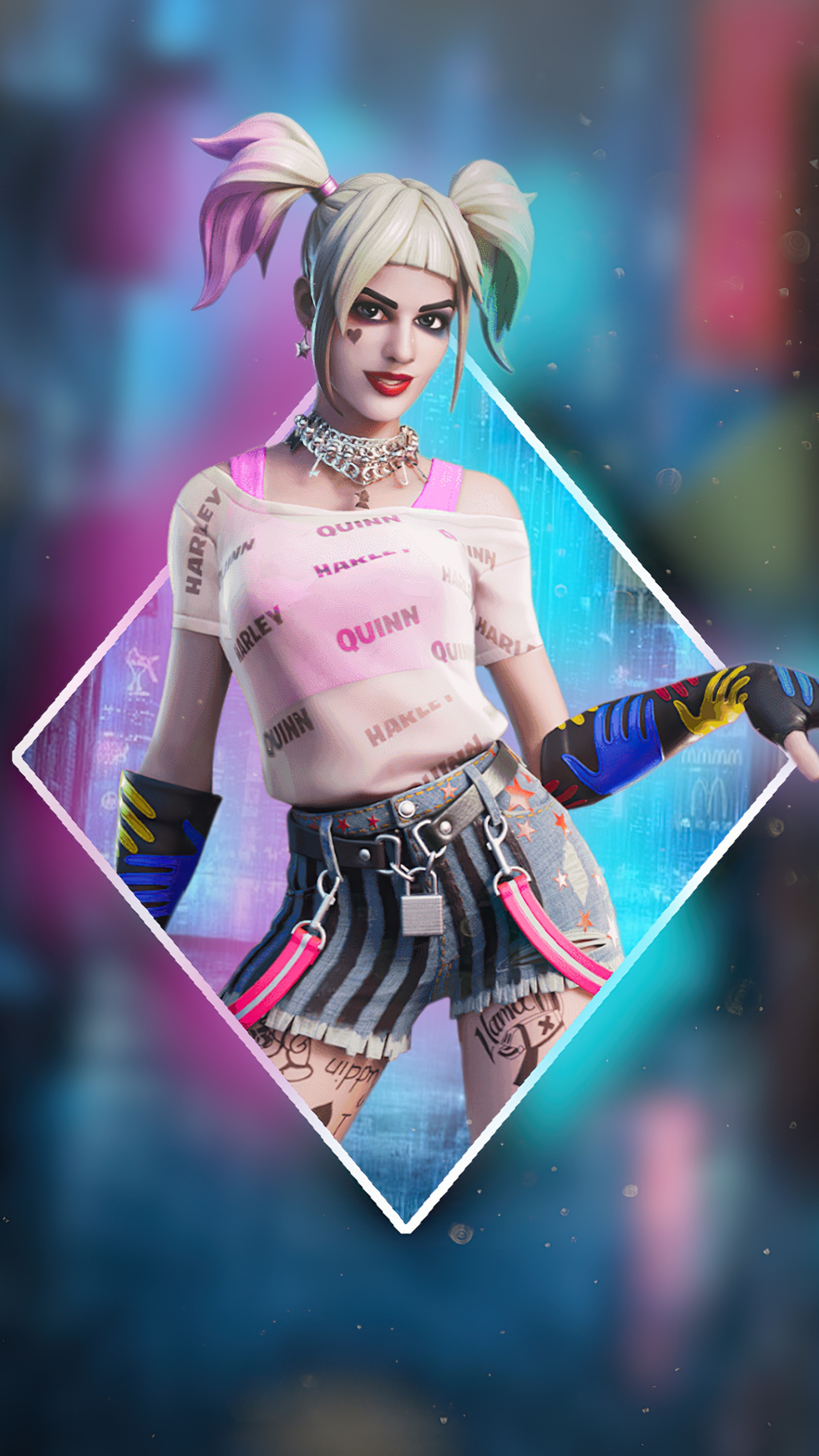 Harley Quinn from Fortnite 4K HD Phone Wallpaper