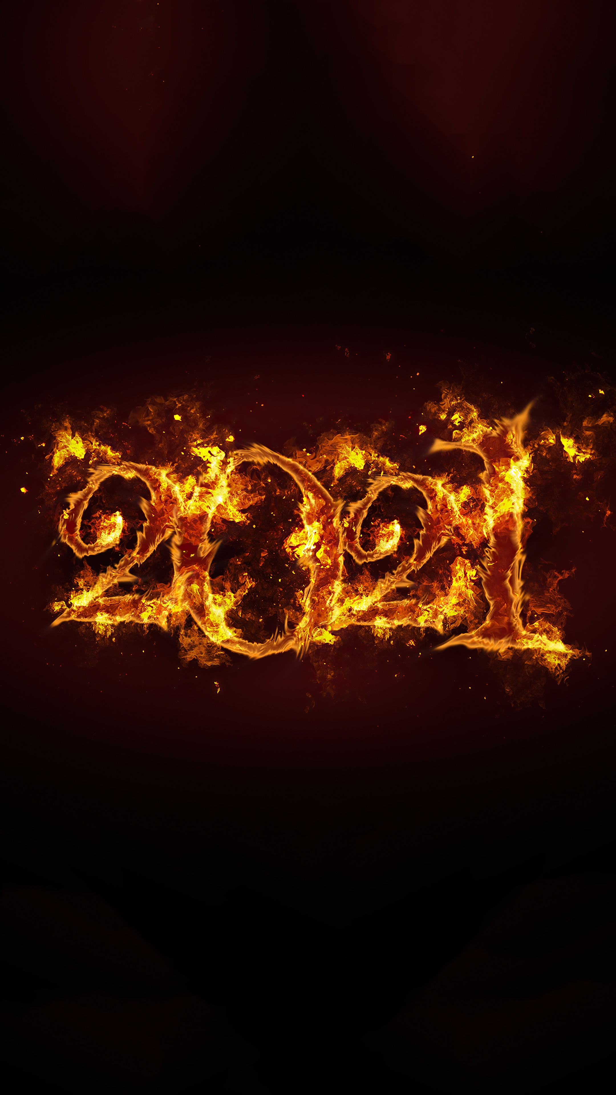 Happy New Year 2021 Fire 4K HD Phone Wallpaper