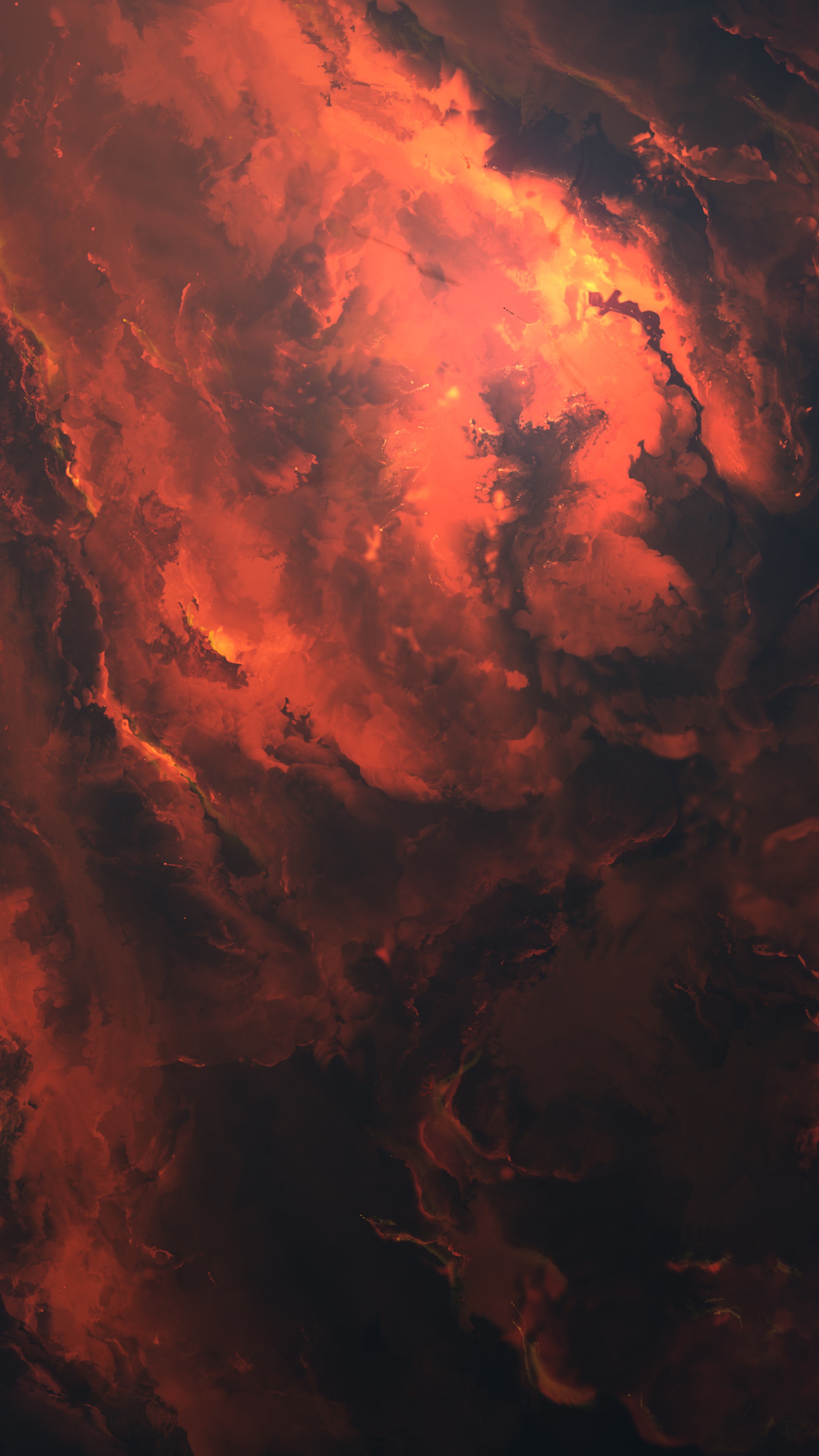 Digital art of a nebula in space HD Phone Wallpaper