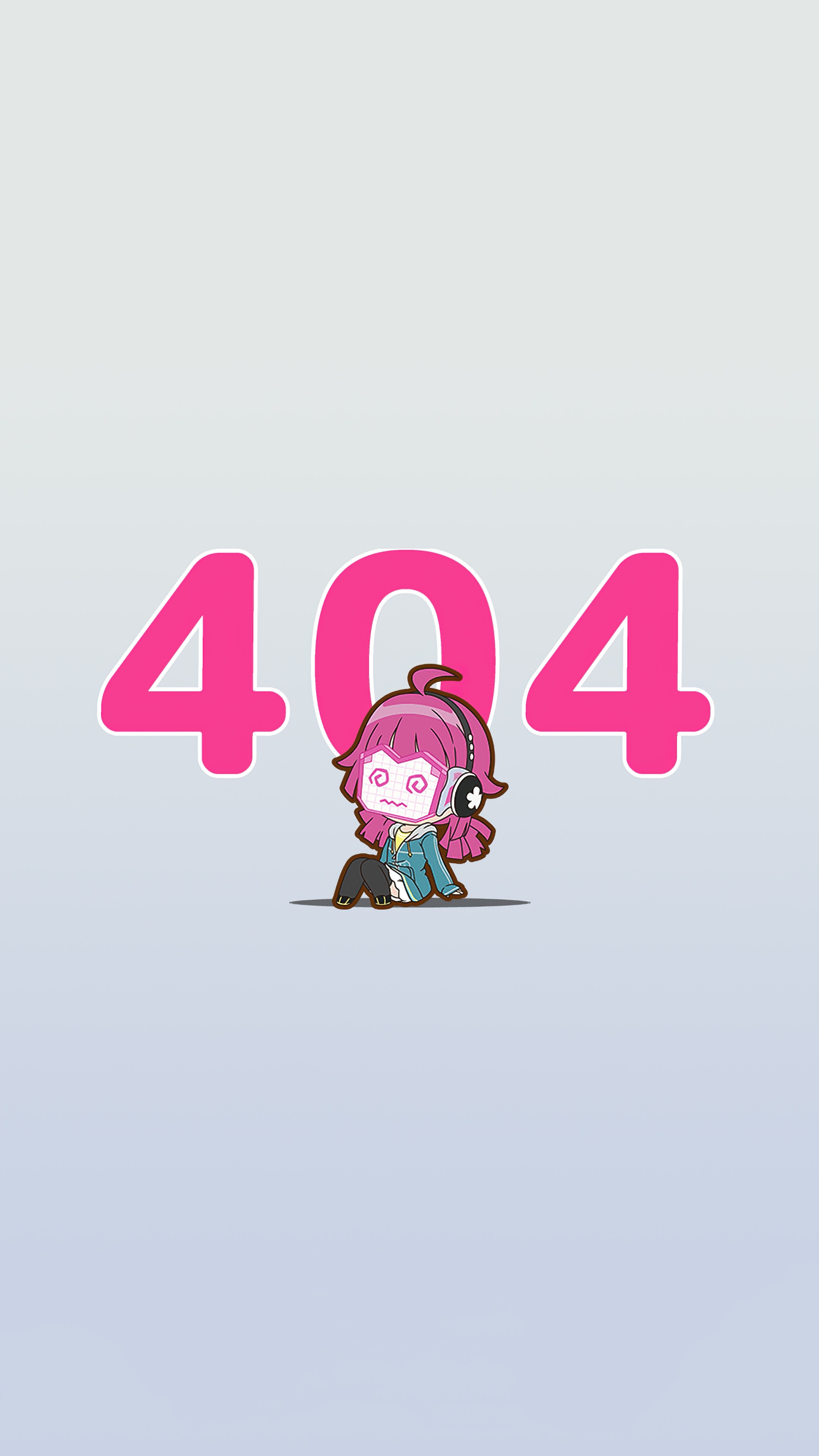 404 error page with anime character HD Phone Wallpaper