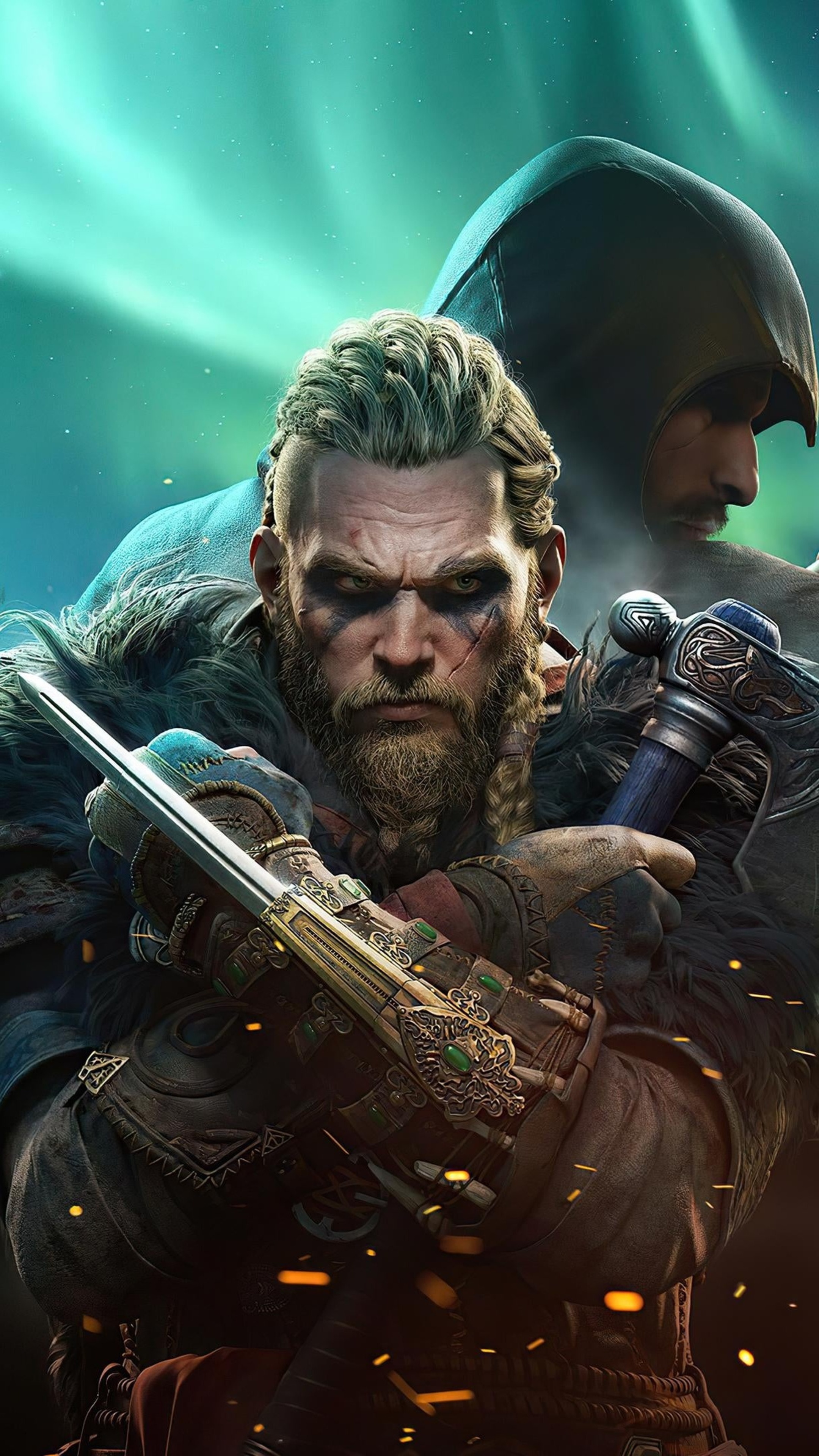 Eivor and another Viking from Assassin's Creed Valhalla HD Phone Wallpaper