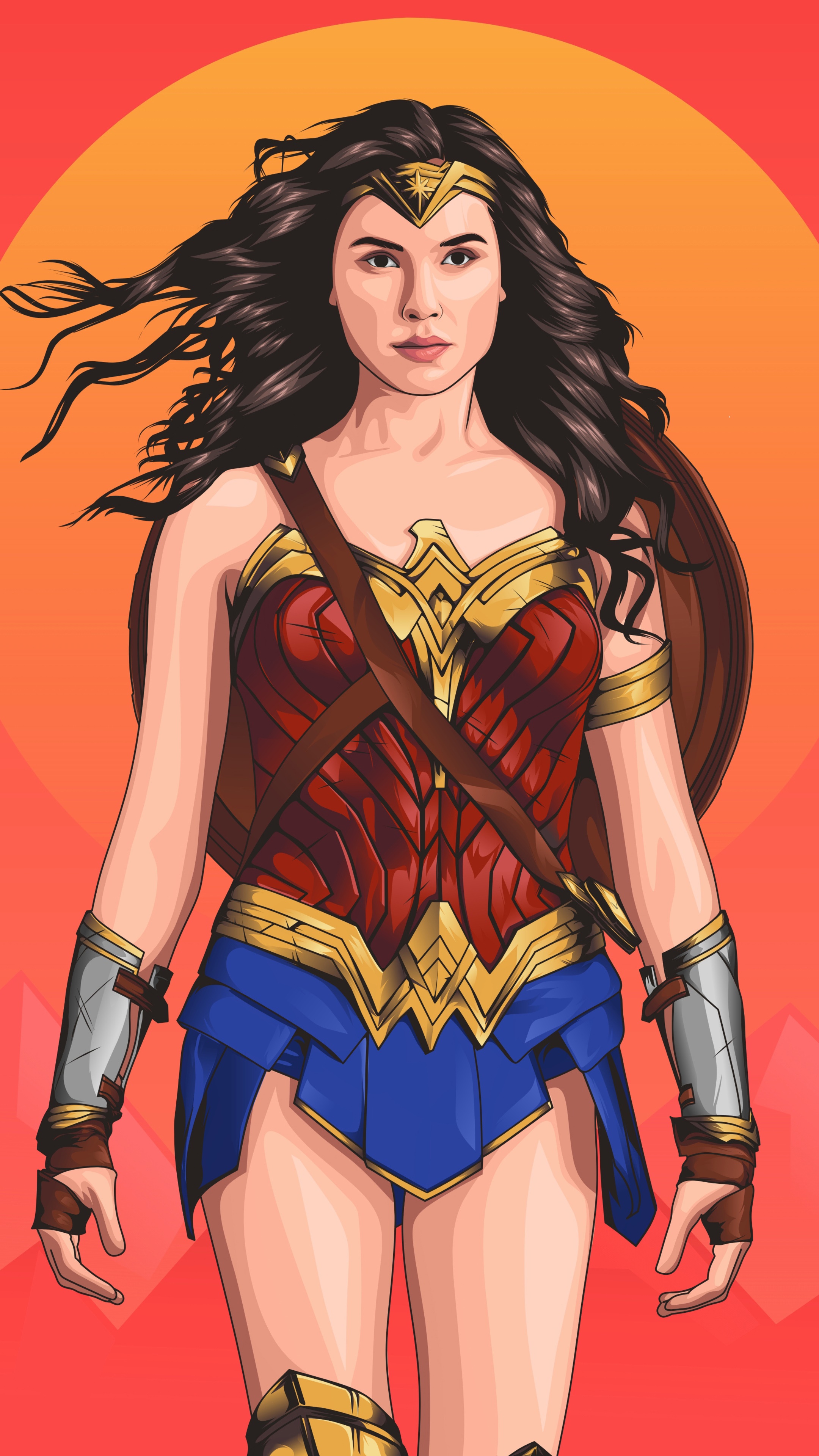Wonder Woman artwork HD Phone Wallpaper