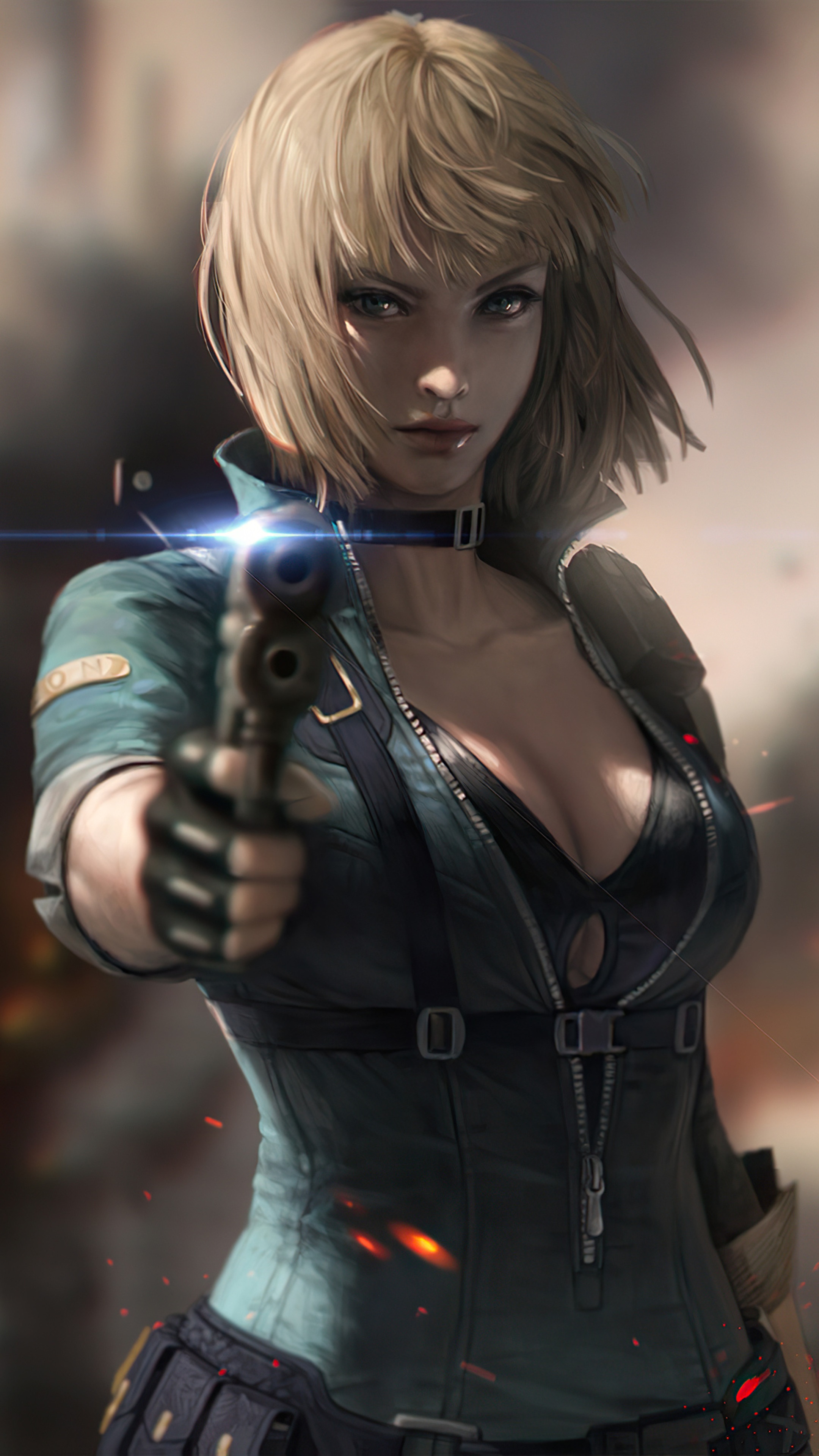 Woman with gun in Crossfire 4K HD Phone Wallpaper