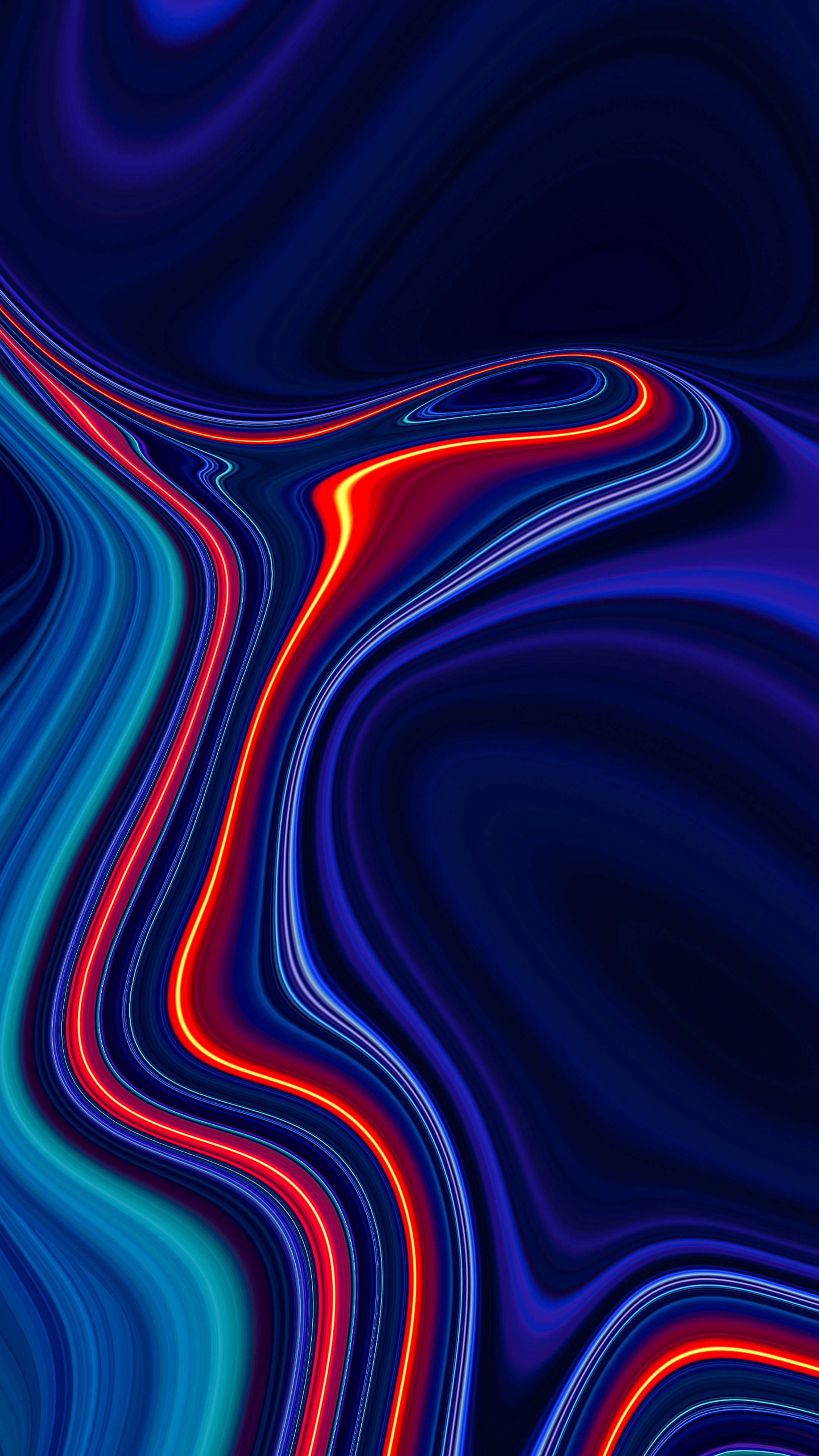 Abstract digital art with flowing lines HD Phone Wallpaper