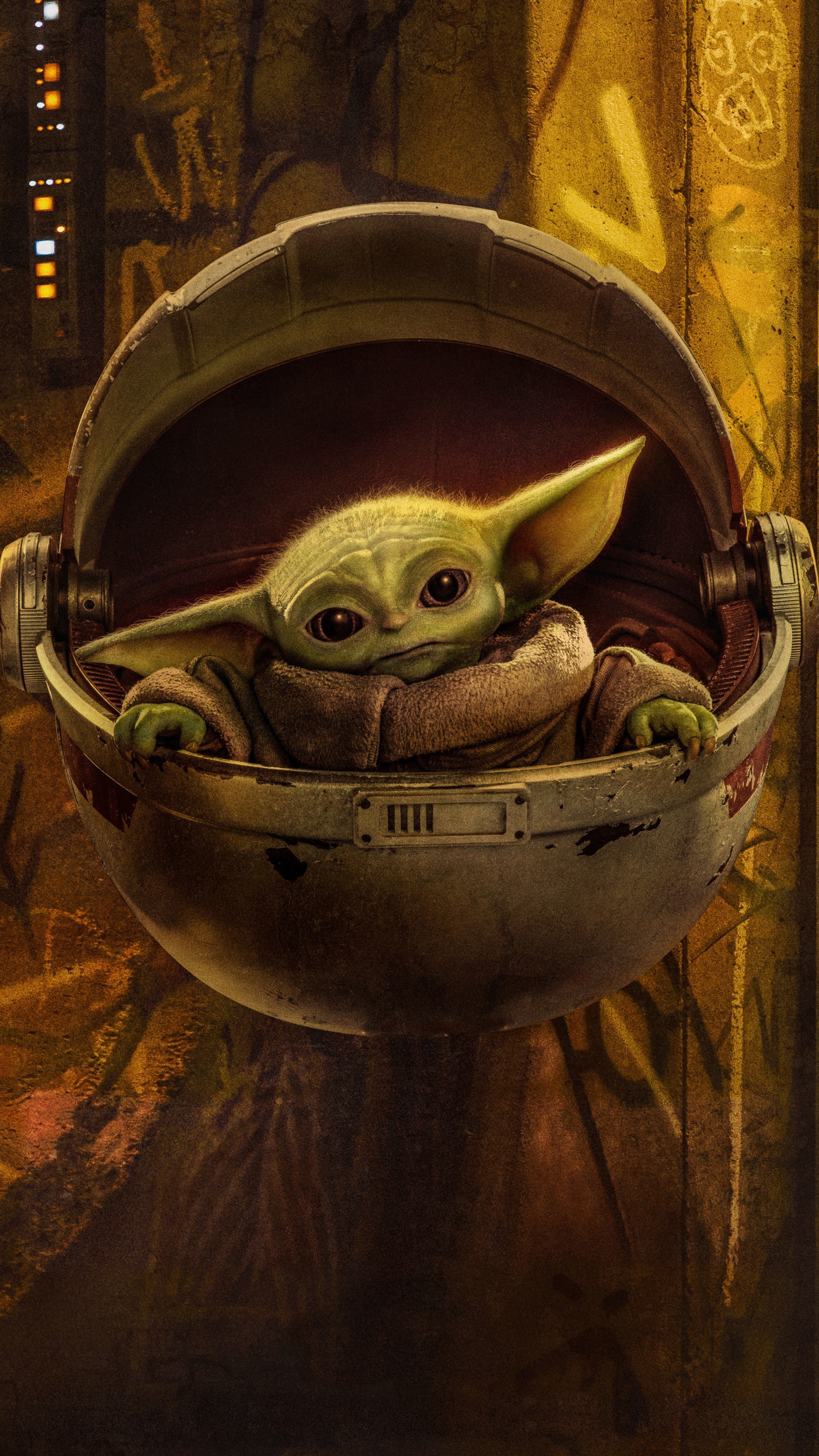 Baby Yoda from The Mandalorian 4K HD Phone Wallpaper