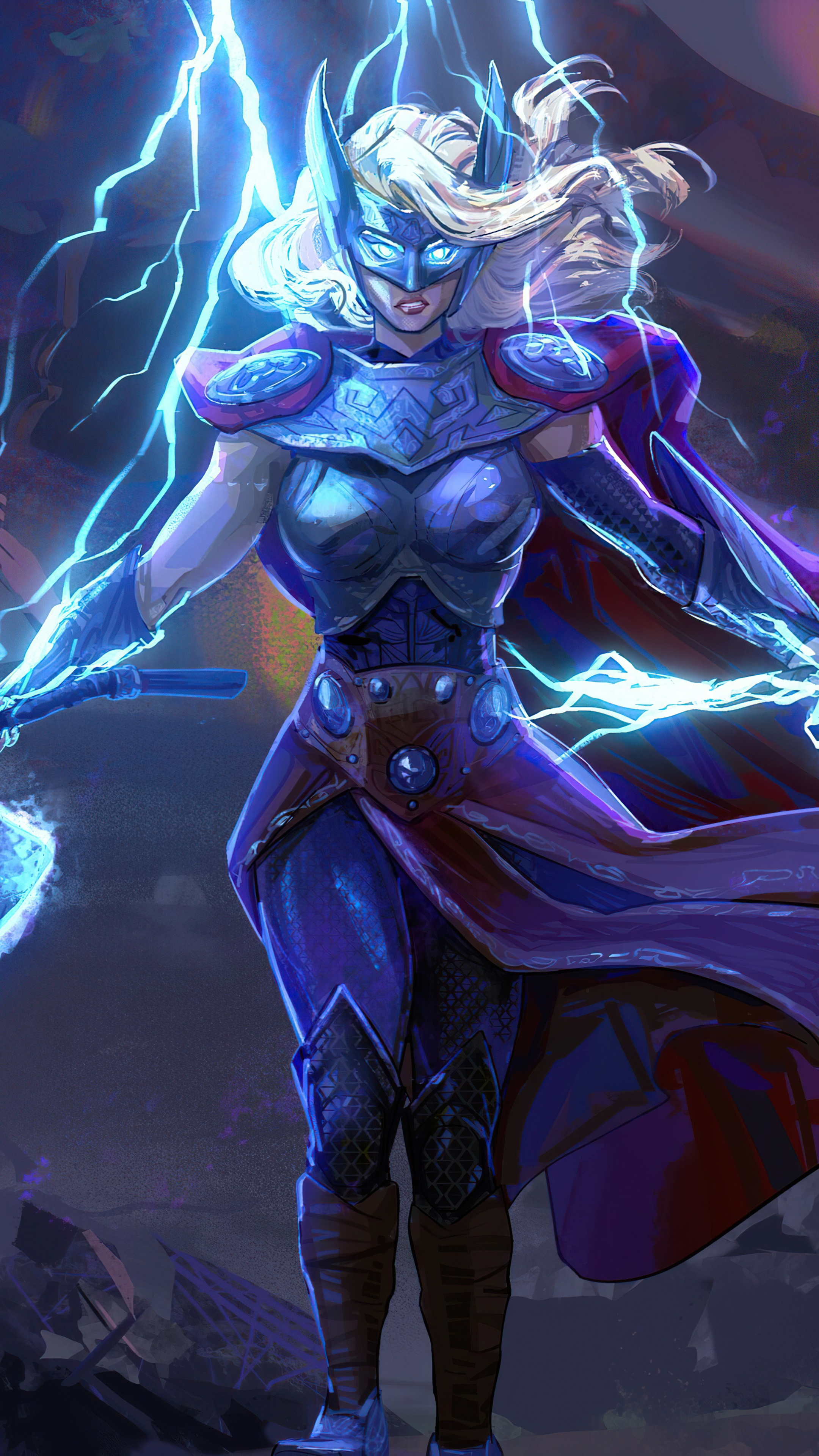 Thor from Love and Thunder artwork HD Phone Wallpaper