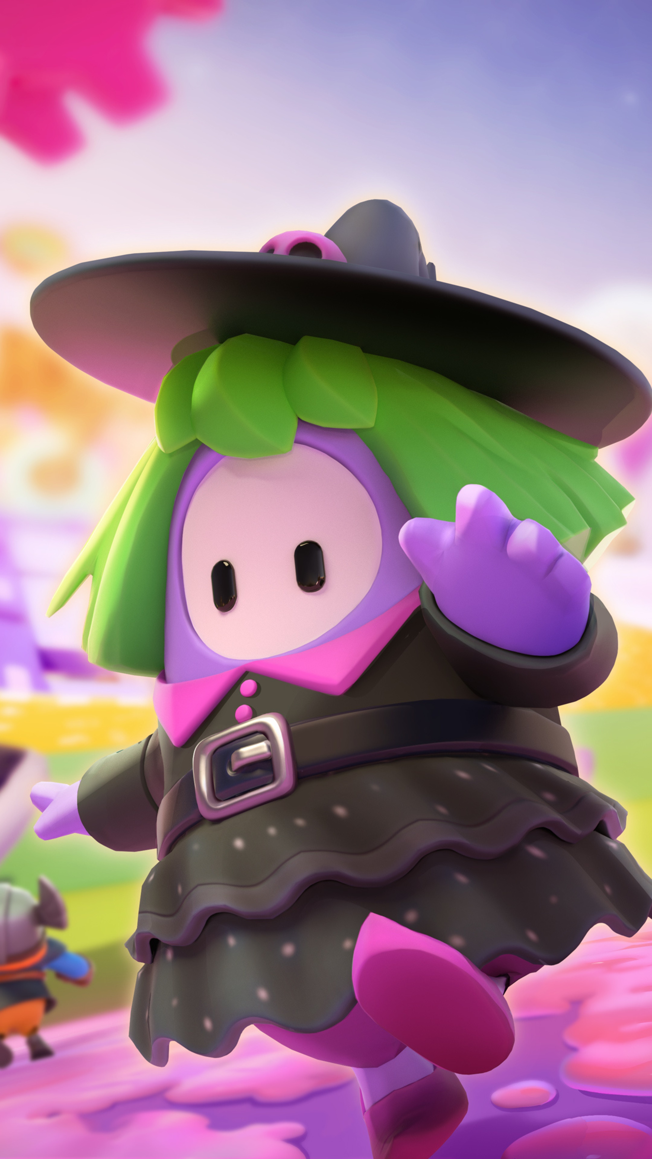 Fall Guys witch costume 4K HD Phone Wallpaper