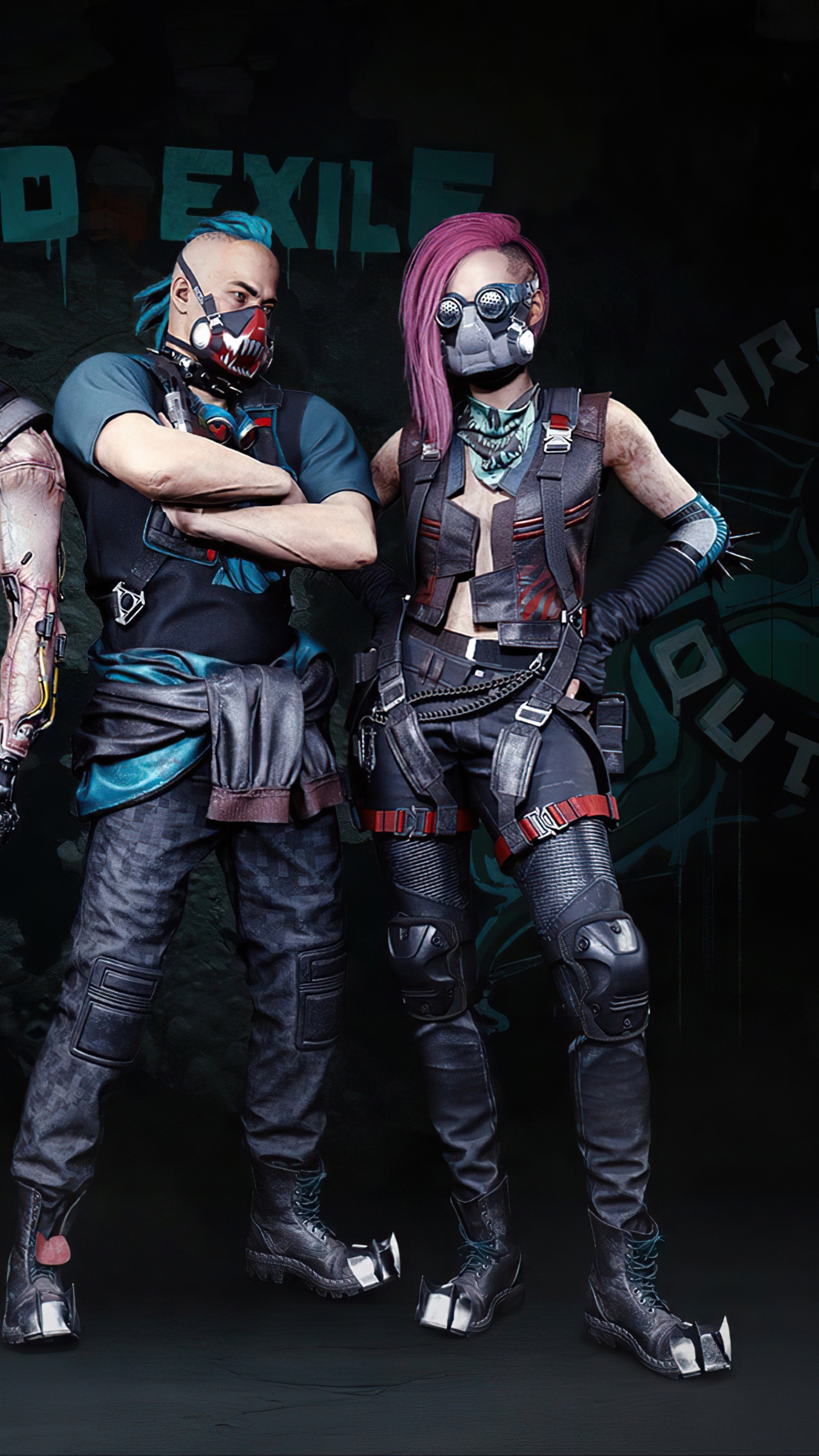 Two characters from Cyberpunk 2077 HD Phone Wallpaper