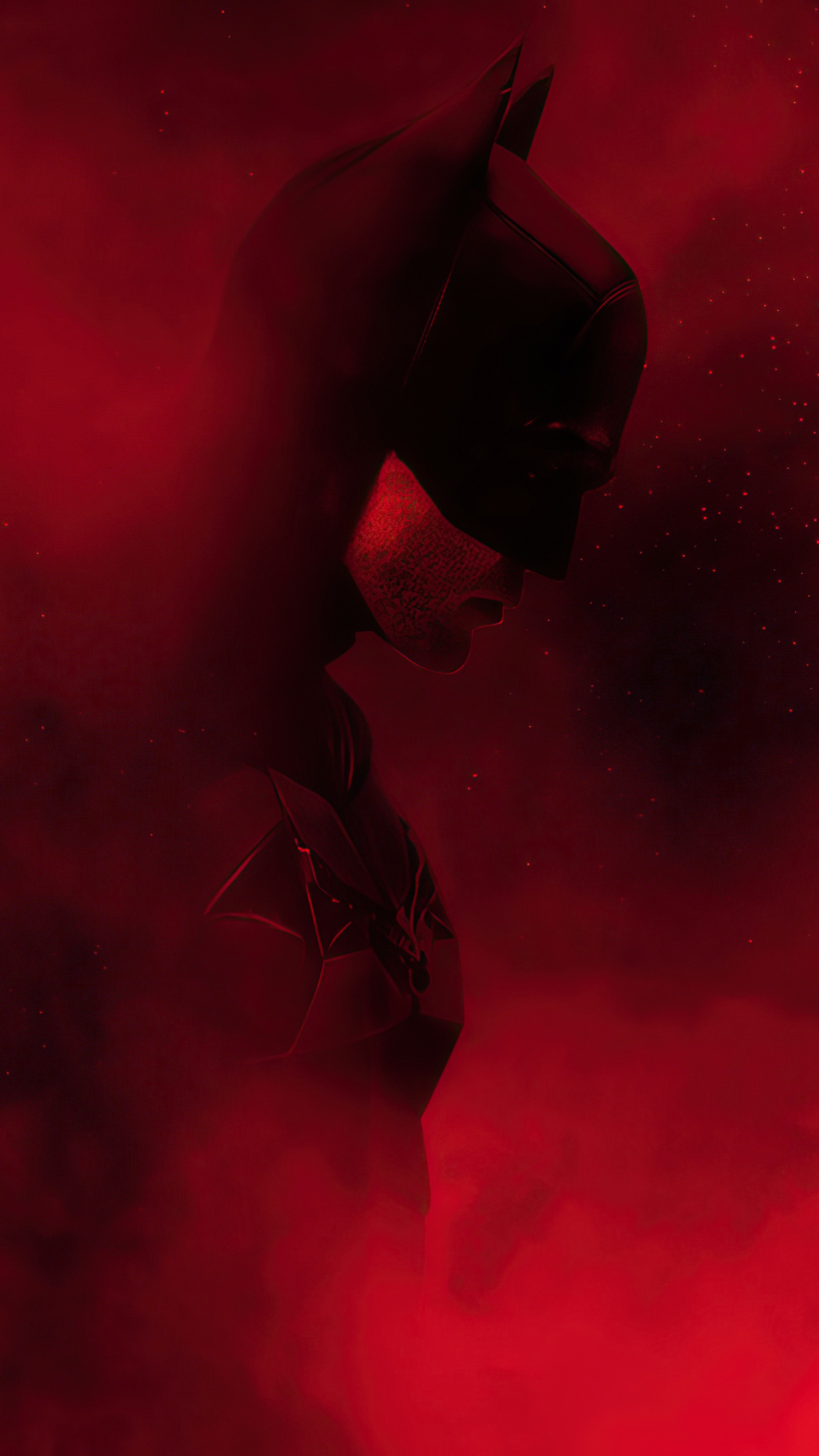 The Batman in red smoke HD Phone Wallpaper