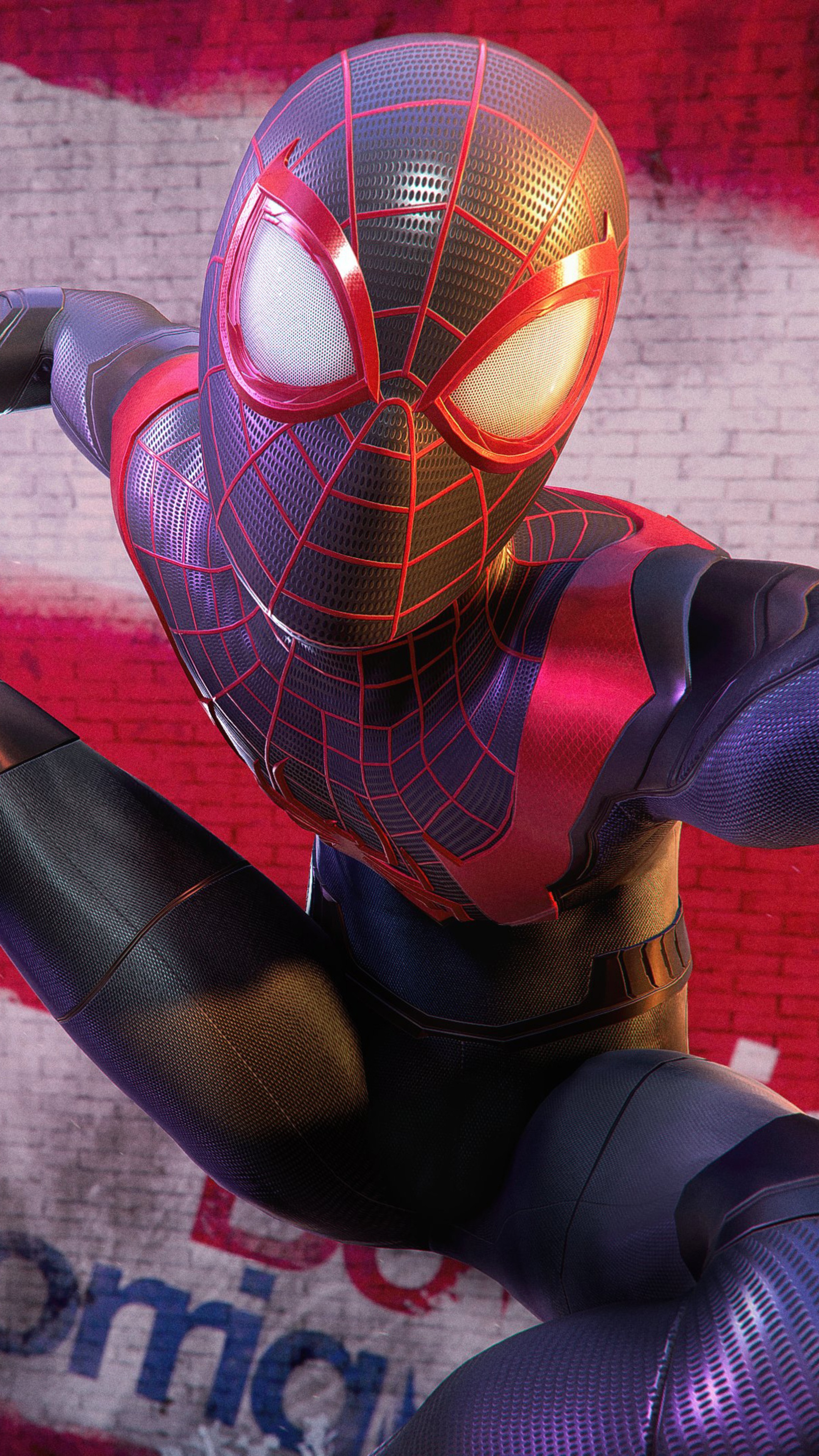 Miles Morales from Marvel's Spider-Man Remastered 4K HD Phone Wallpaper