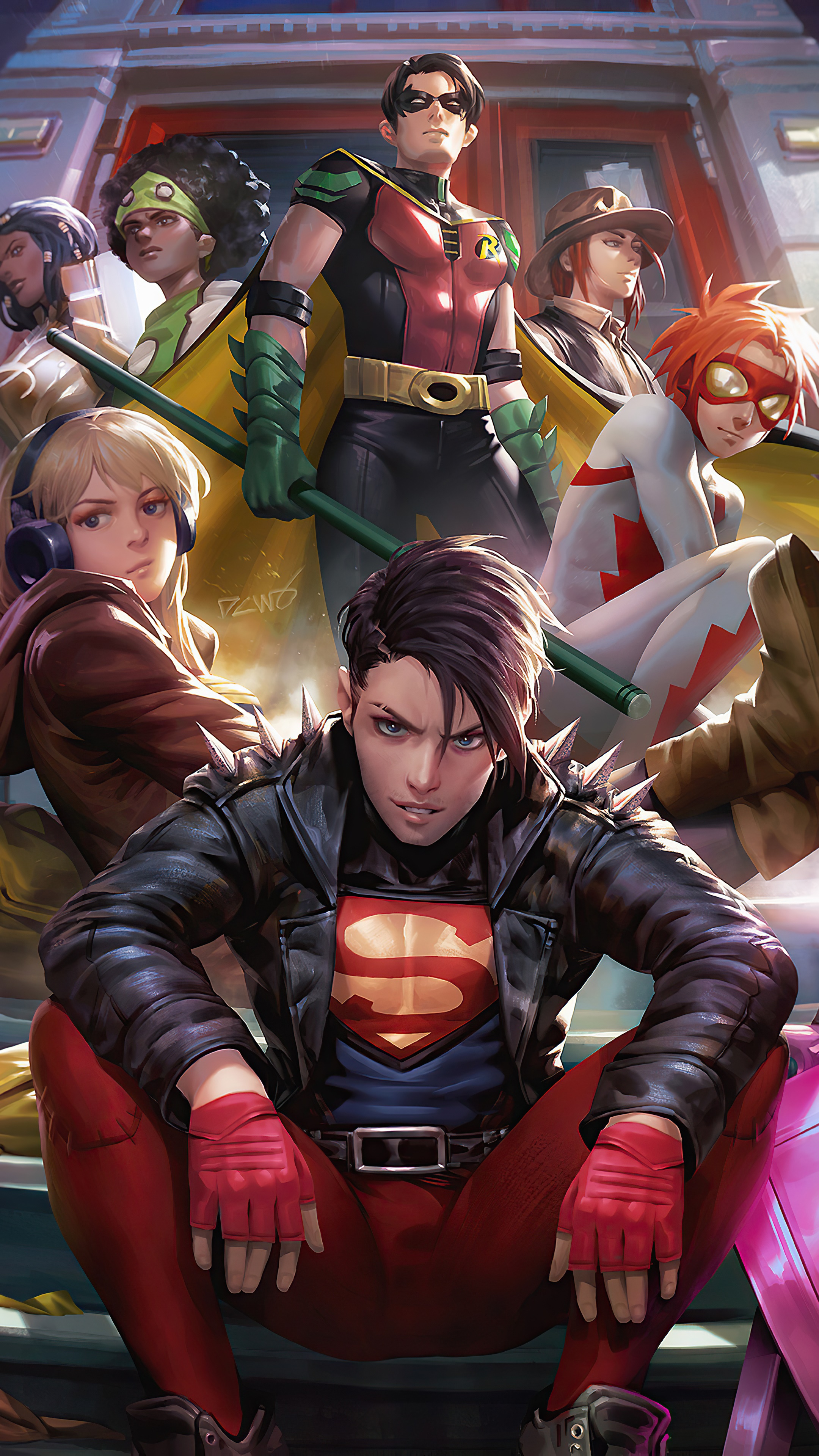 DC Comics Young Justice Superheroes Artwork HD Phone Wallpaper