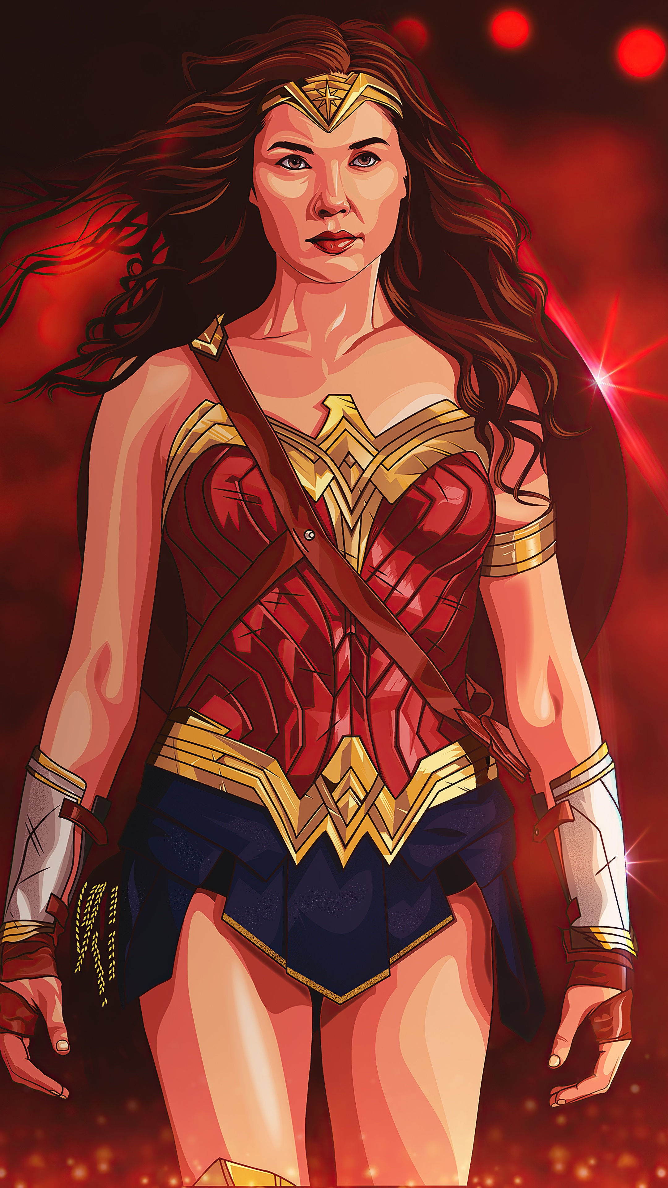 Wonder Woman artwork HD Phone Wallpaper