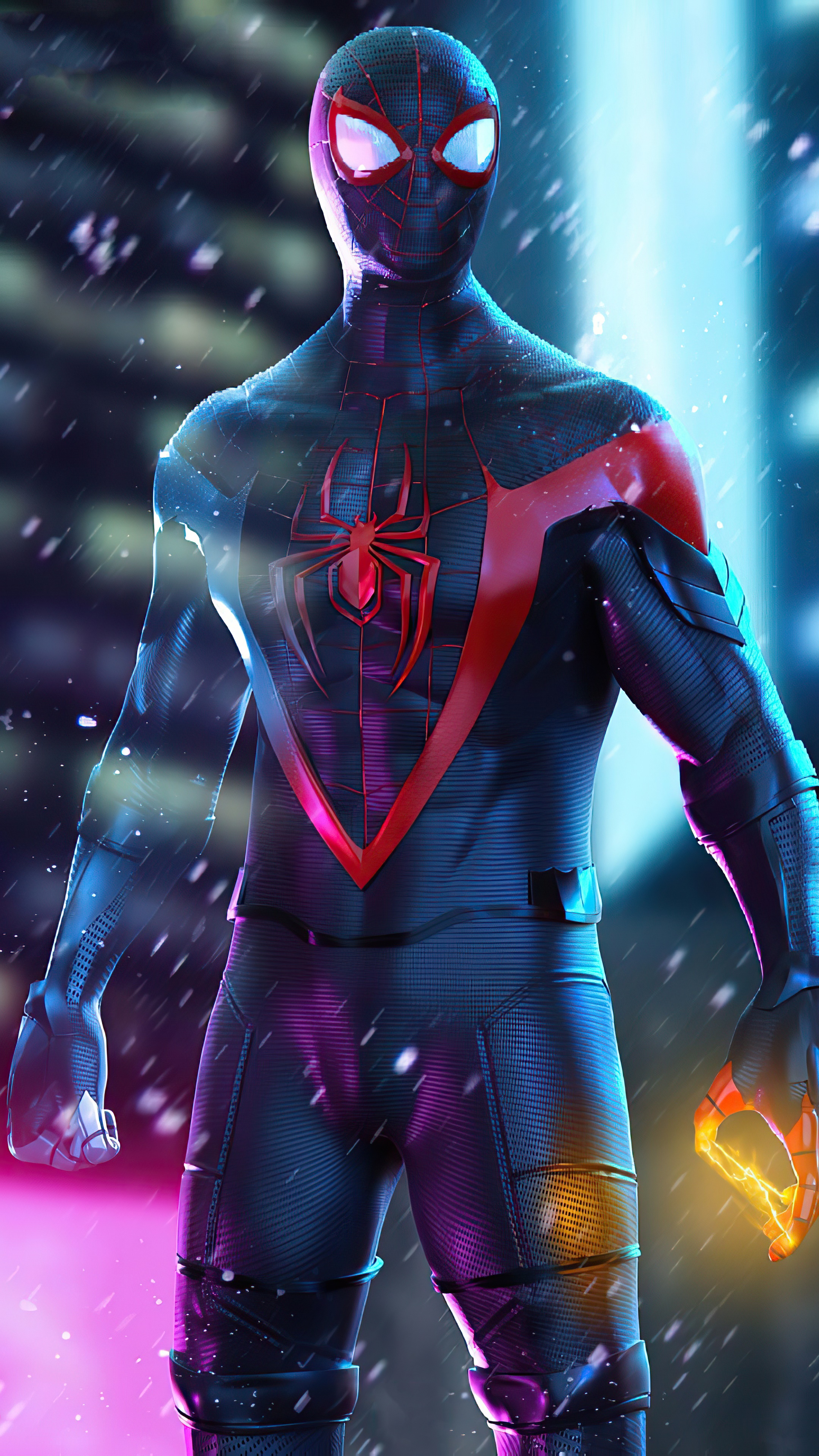 Miles Morales Spider-Man artwork 4K HD Phone Wallpaper